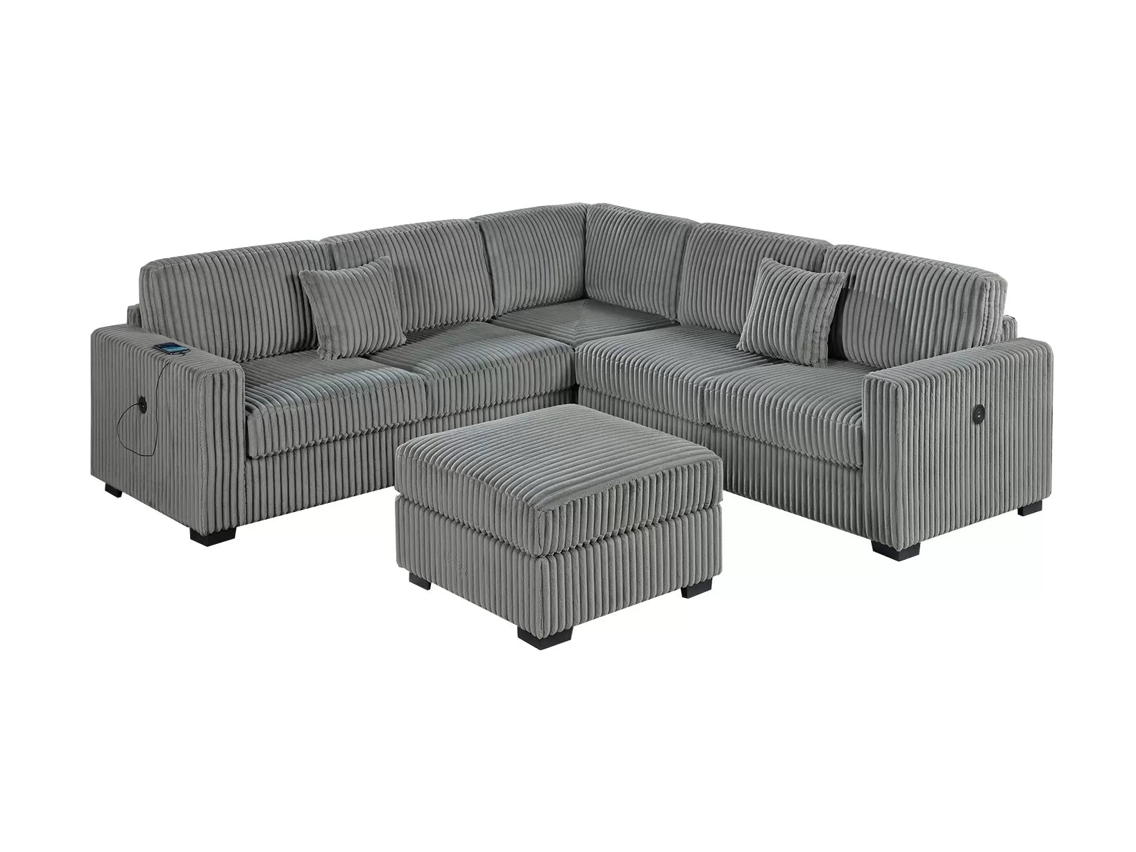 4-Piece Sectional Set W/ Ottoman || F8491 / F8492