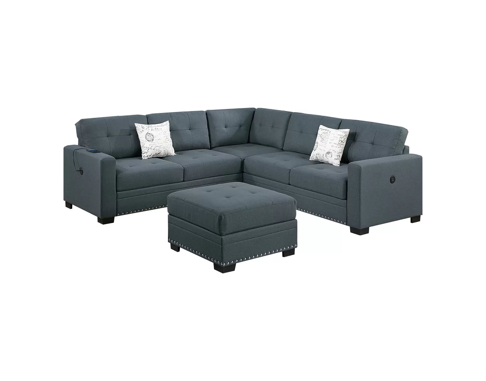 4-Piece Sectional Set W/ Ottoman || F8493 / F8494