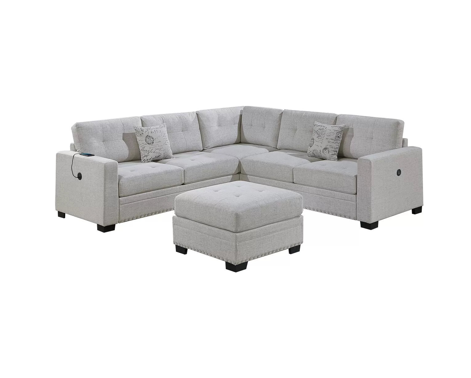 4-Piece Sectional Set W/ Ottoman || F8493 / F8494
