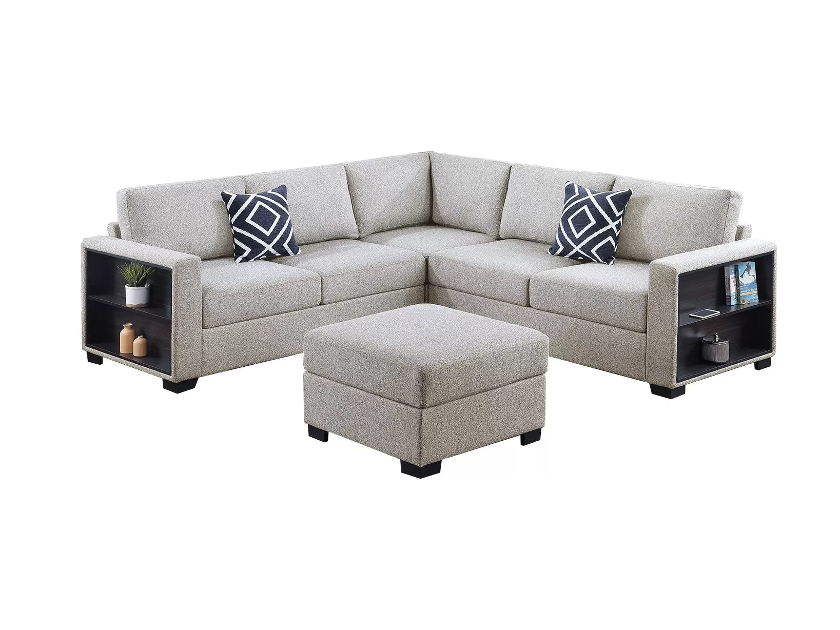4-Piece Sectional Set W/ Ottoman || F8495 / F8496