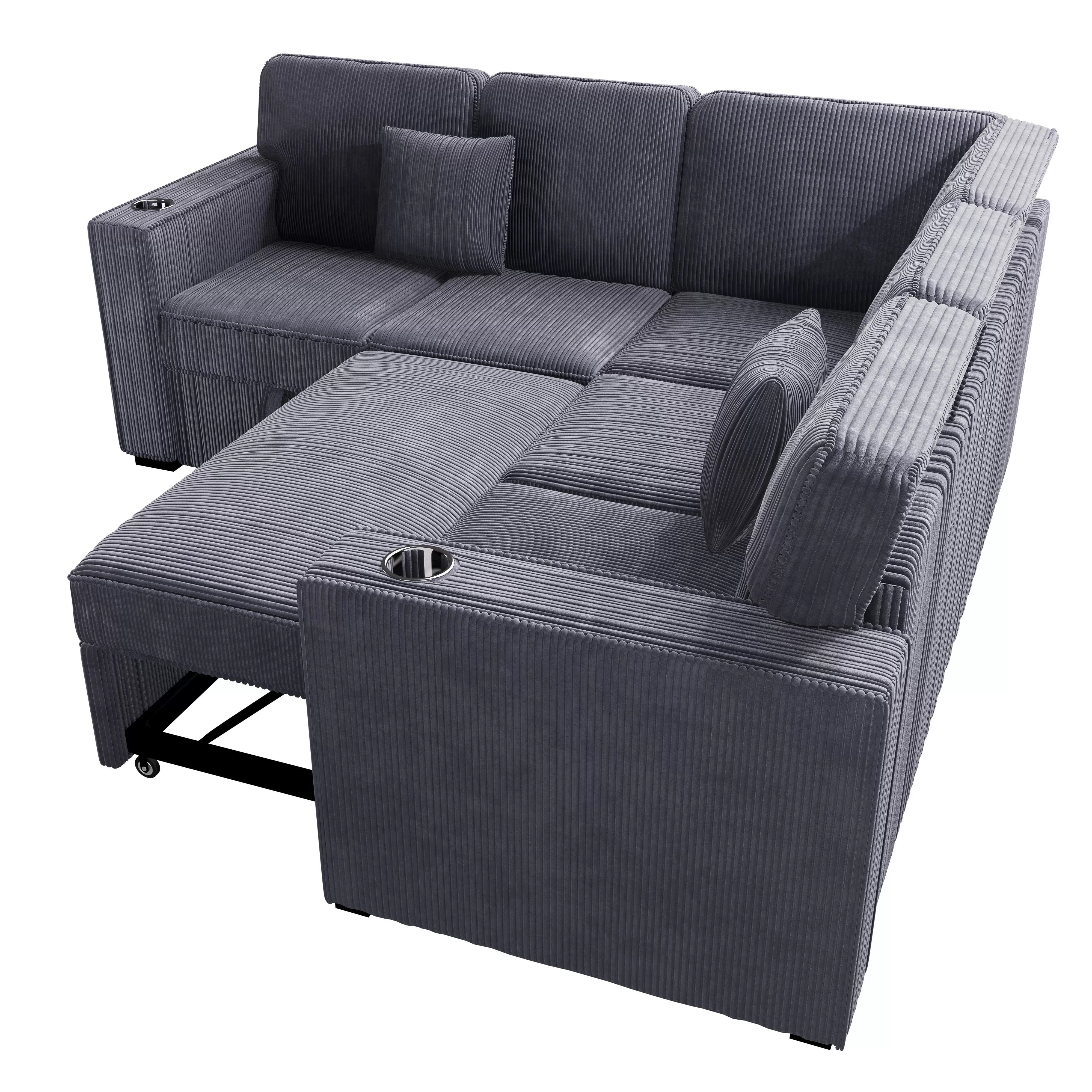 3-Piece Convertible Sectional || F8555 / F8556