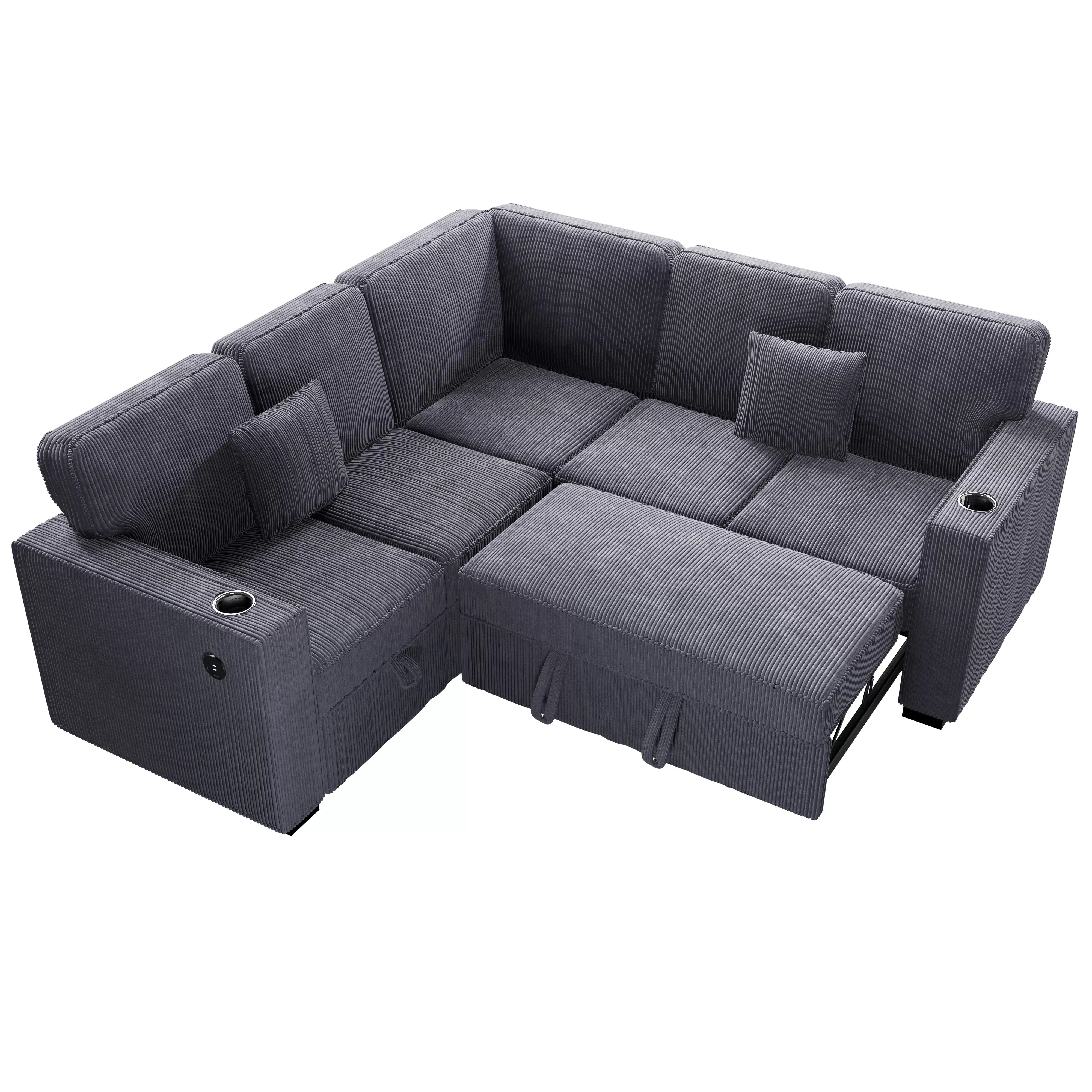 3-Piece Convertible Sectional || F8555 / F8556