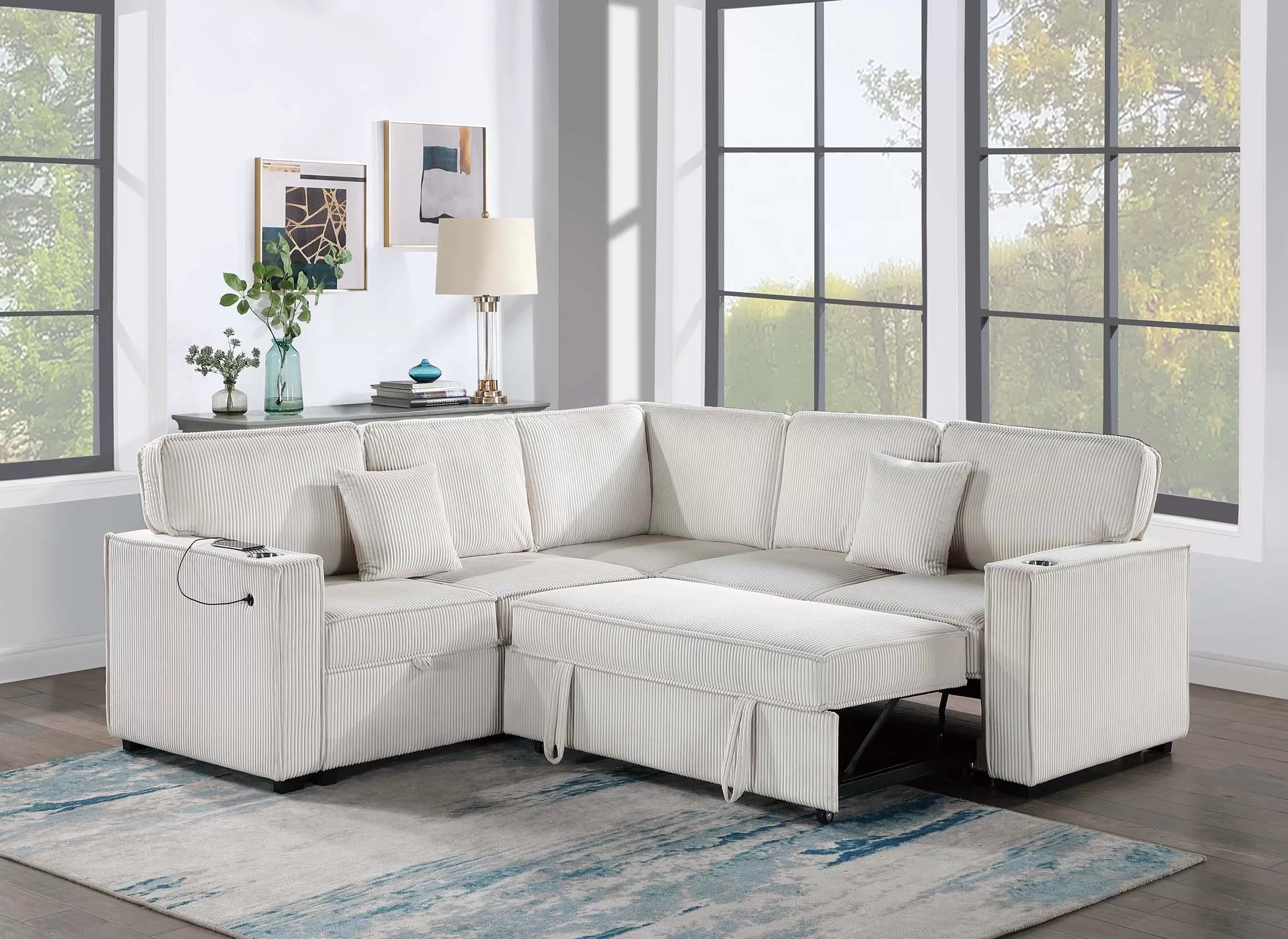 3-Piece Convertible Sectional || F8555 / F8556