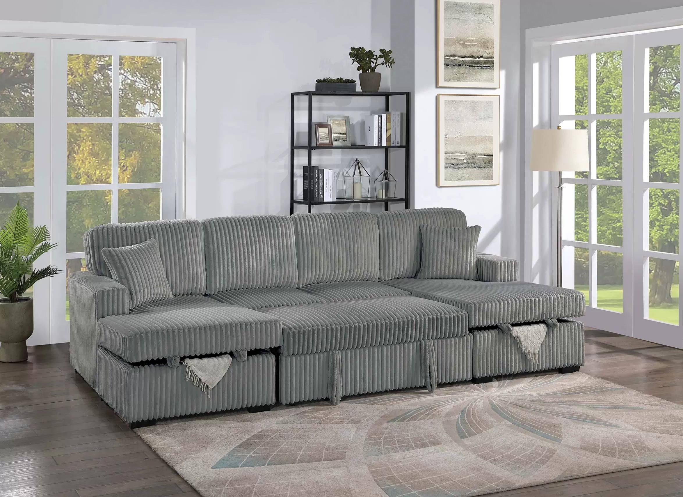 3-Piece Convertible Sectional || F8557 / F8558