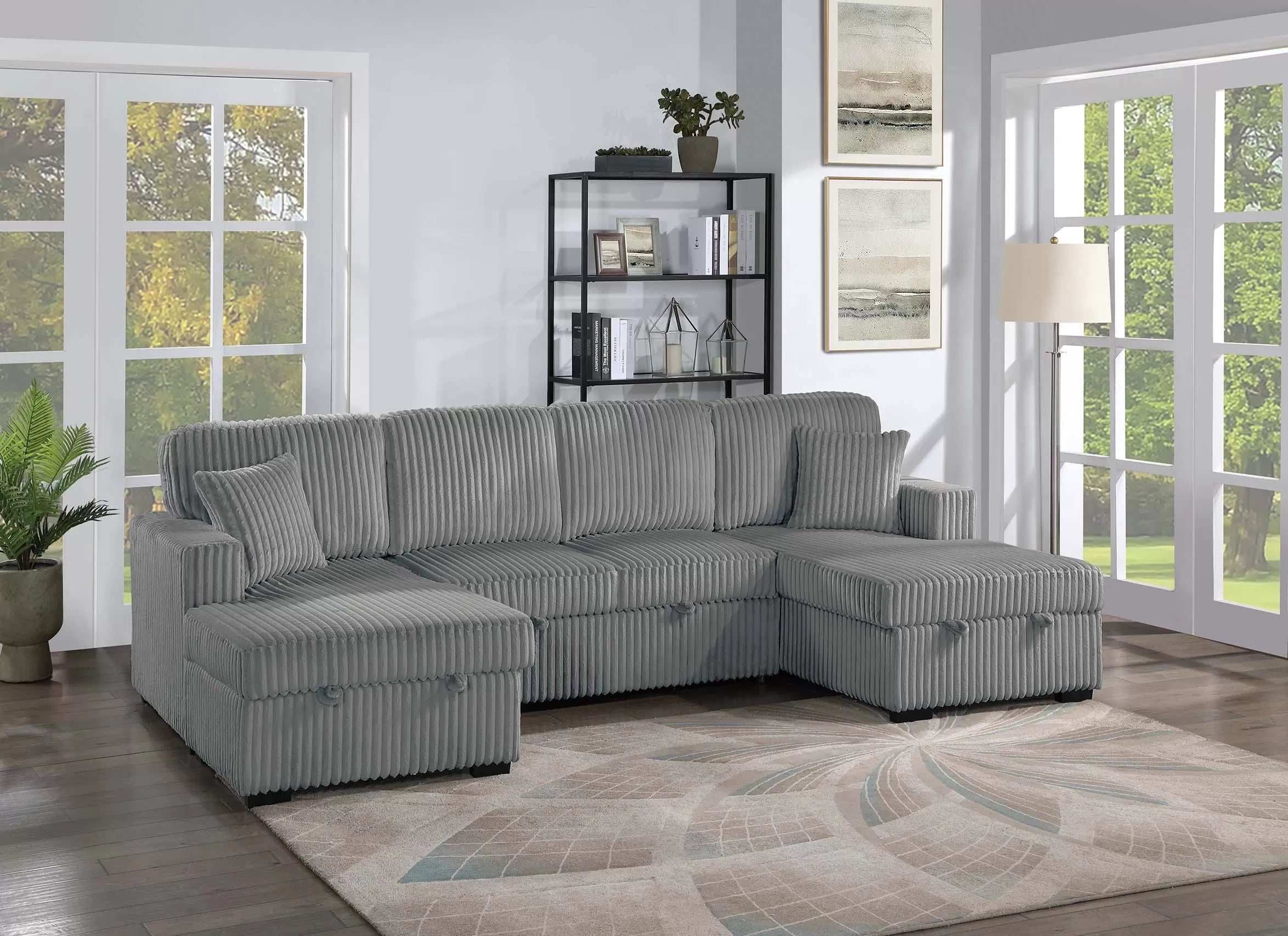 3-Piece Convertible Sectional || F8557 / F8558