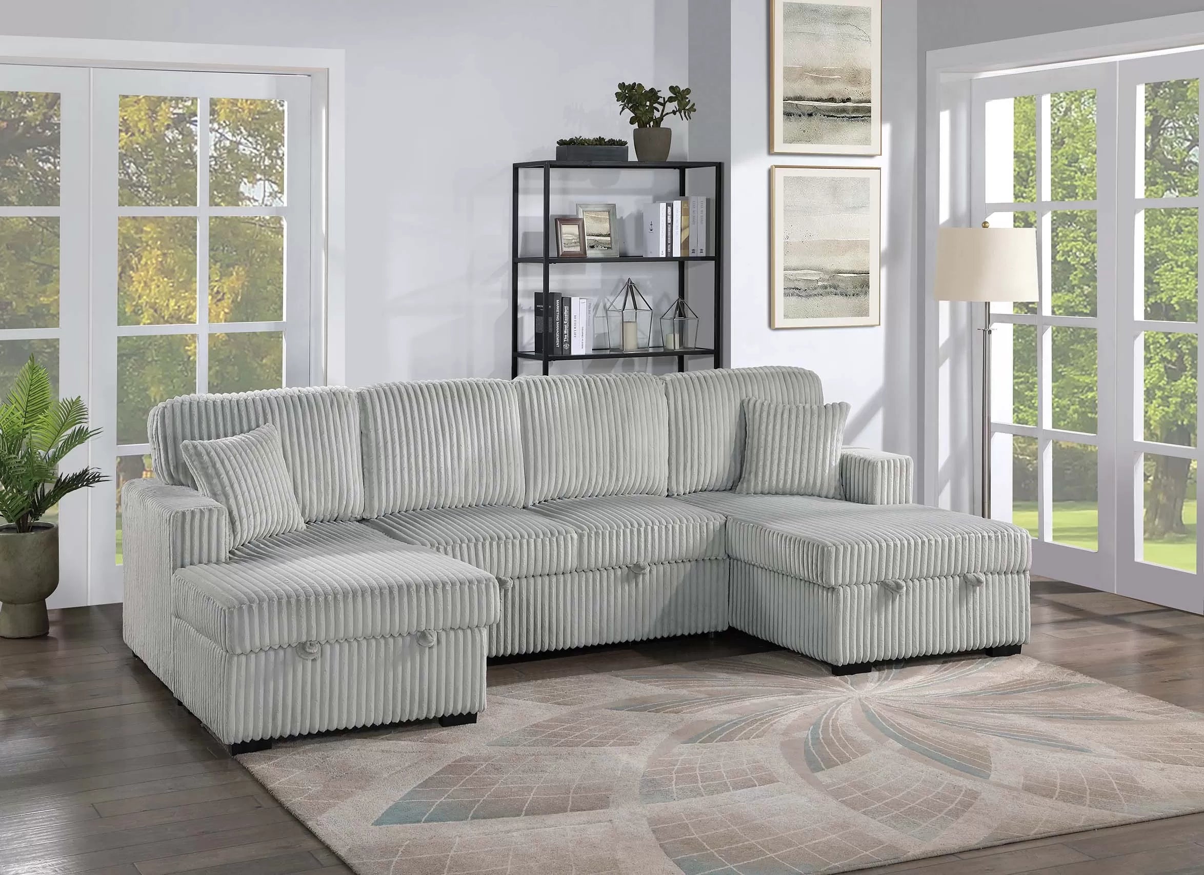 3-Piece Convertible Sectional || F8557 / F8558