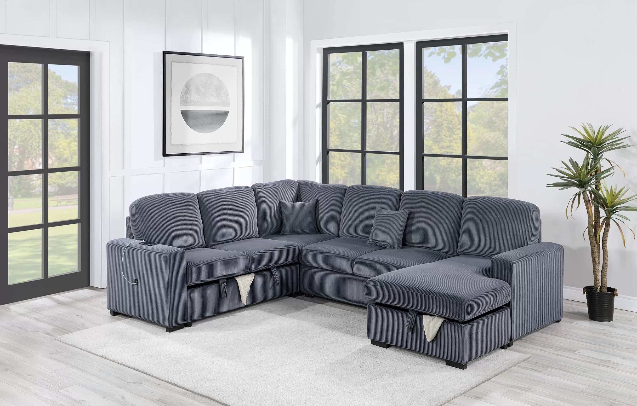 4-Piece Convertible Sectional || F8559/ F8560