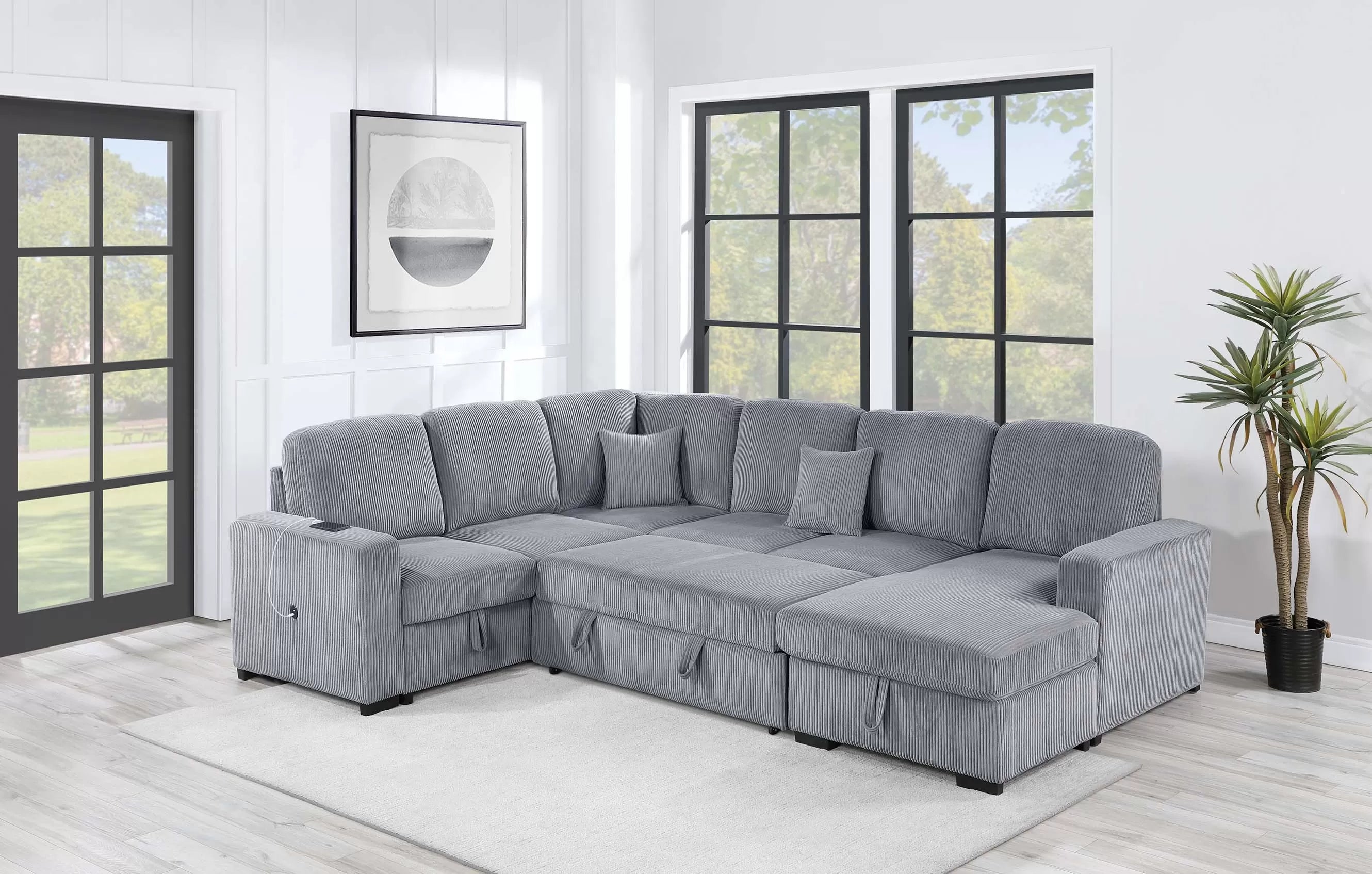 4-Piece Convertible Sectional || F8559/ F8560