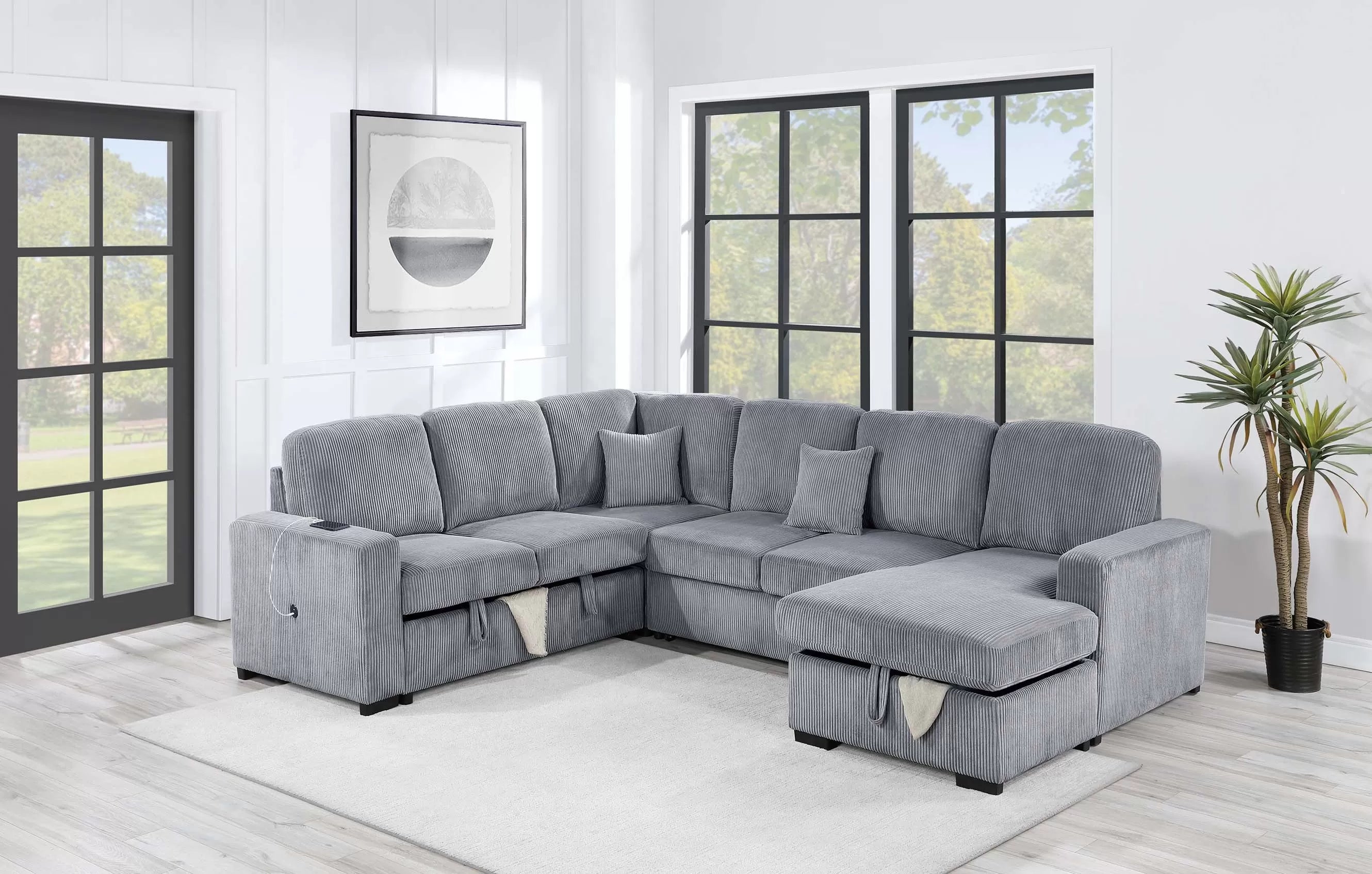 4-Piece Convertible Sectional || F8559/ F8560