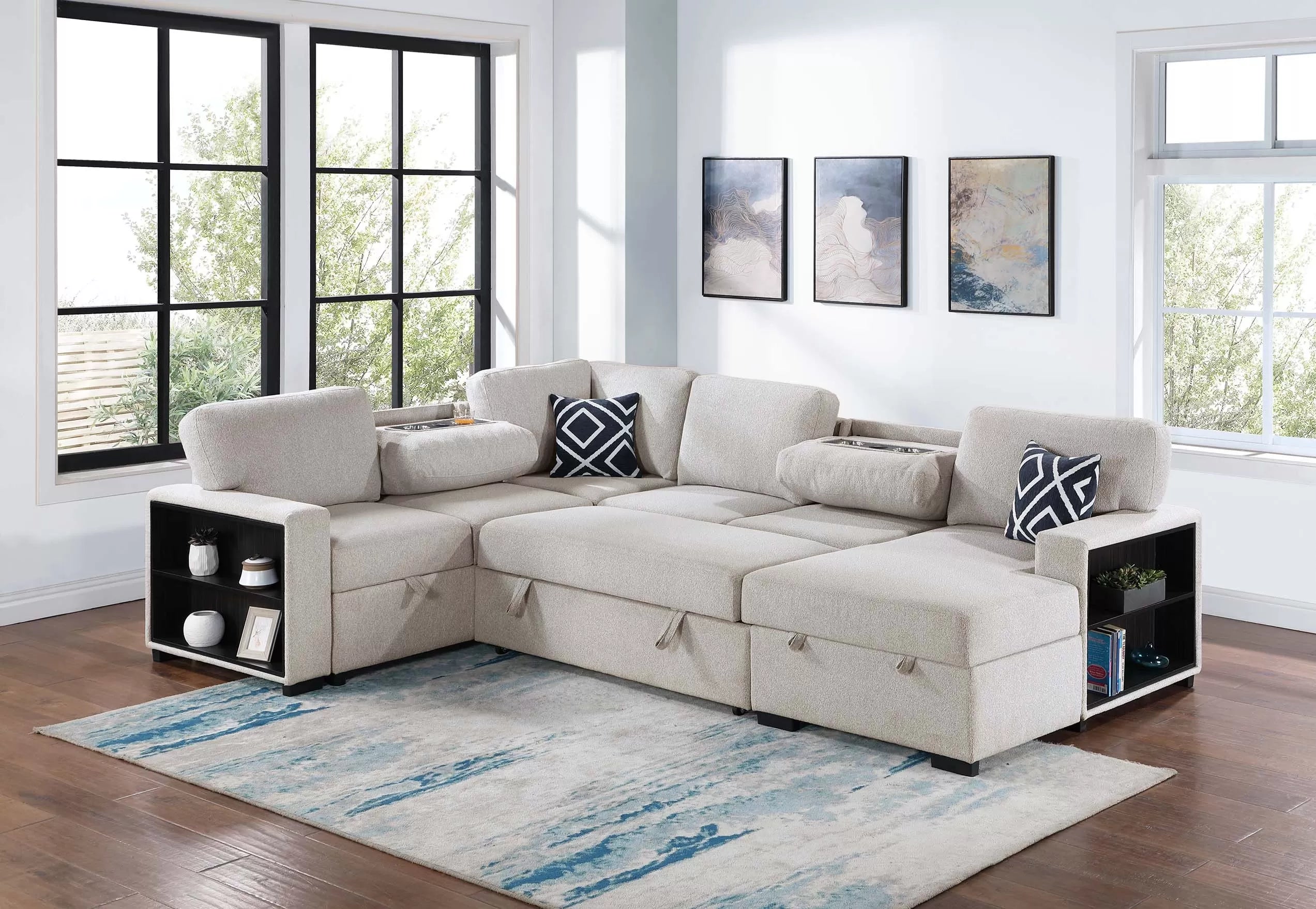 4-Piece Convertible Sectional || F8561 / F8562