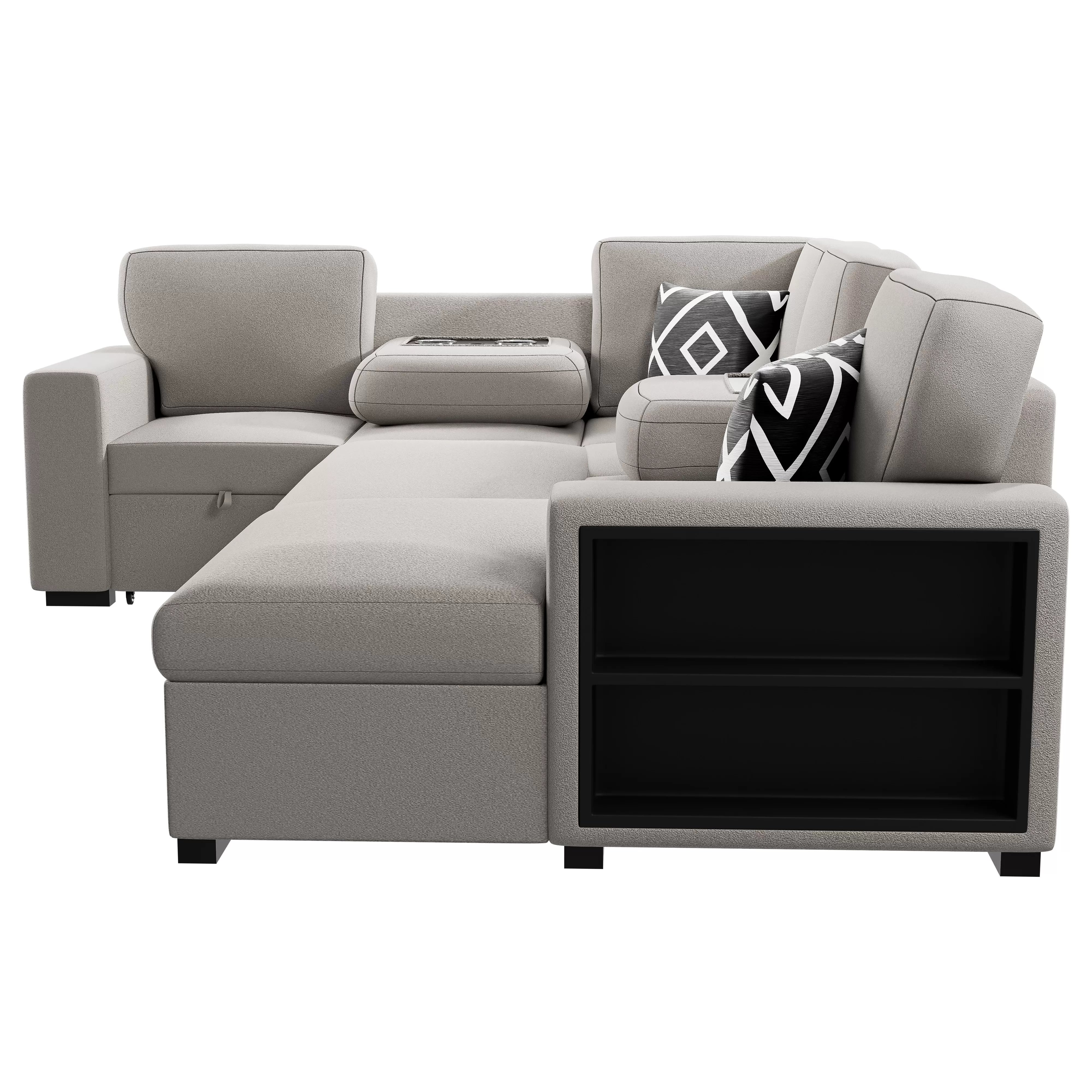 4-Piece Convertible Sectional || F8561 / F8562