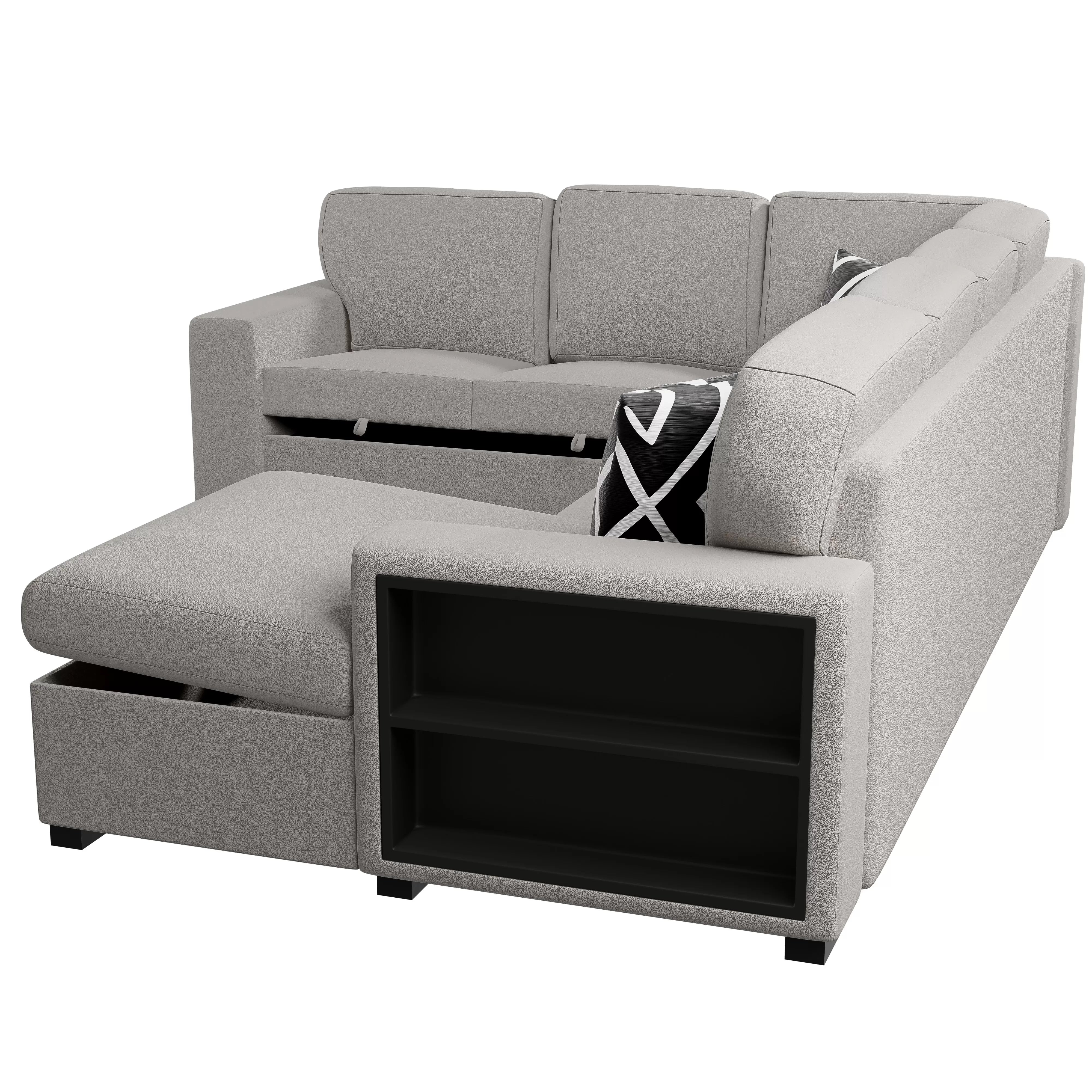 4-Piece Convertible Sectional || F8561 / F8562