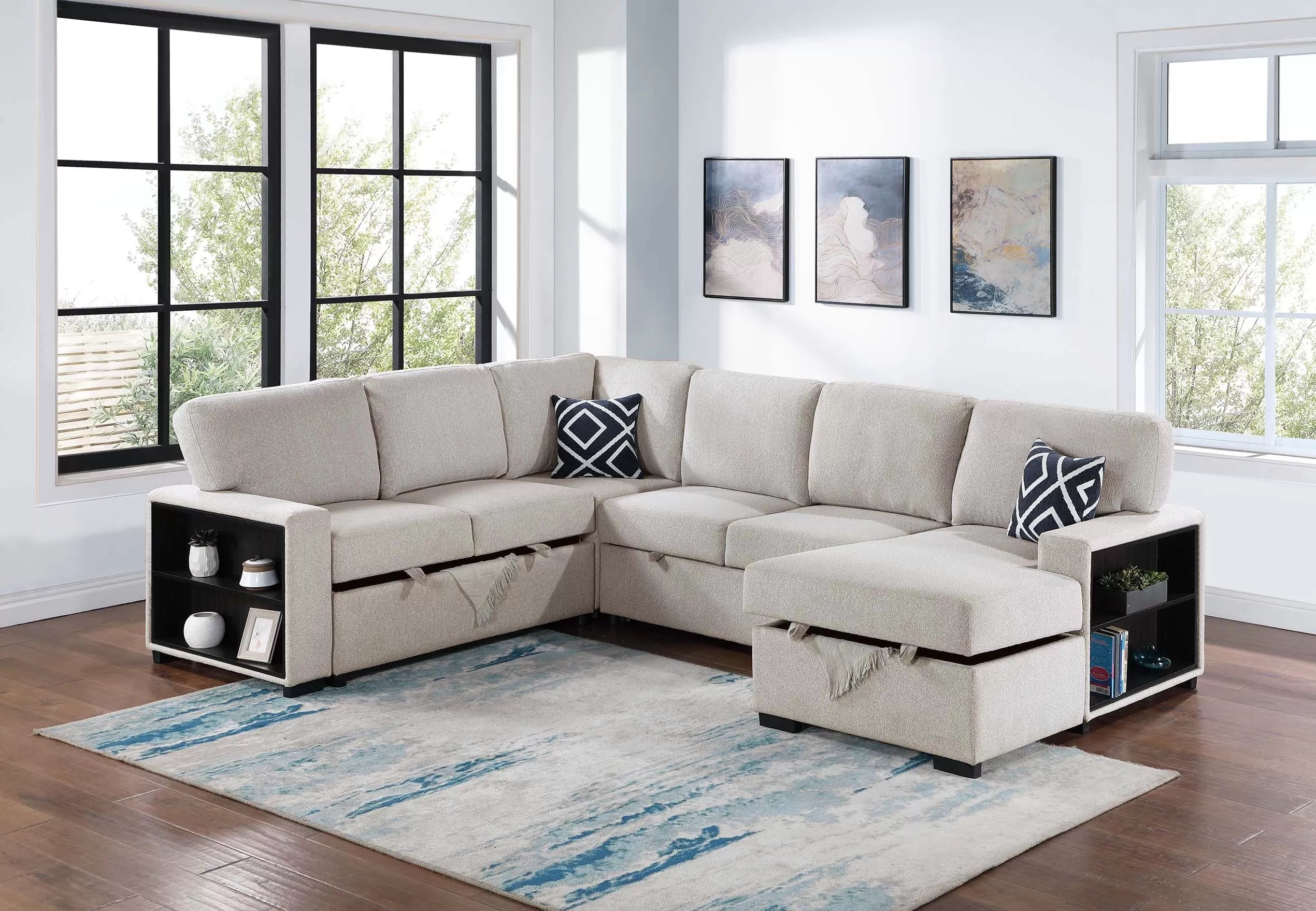 4-Piece Convertible Sectional || F8561 / F8562