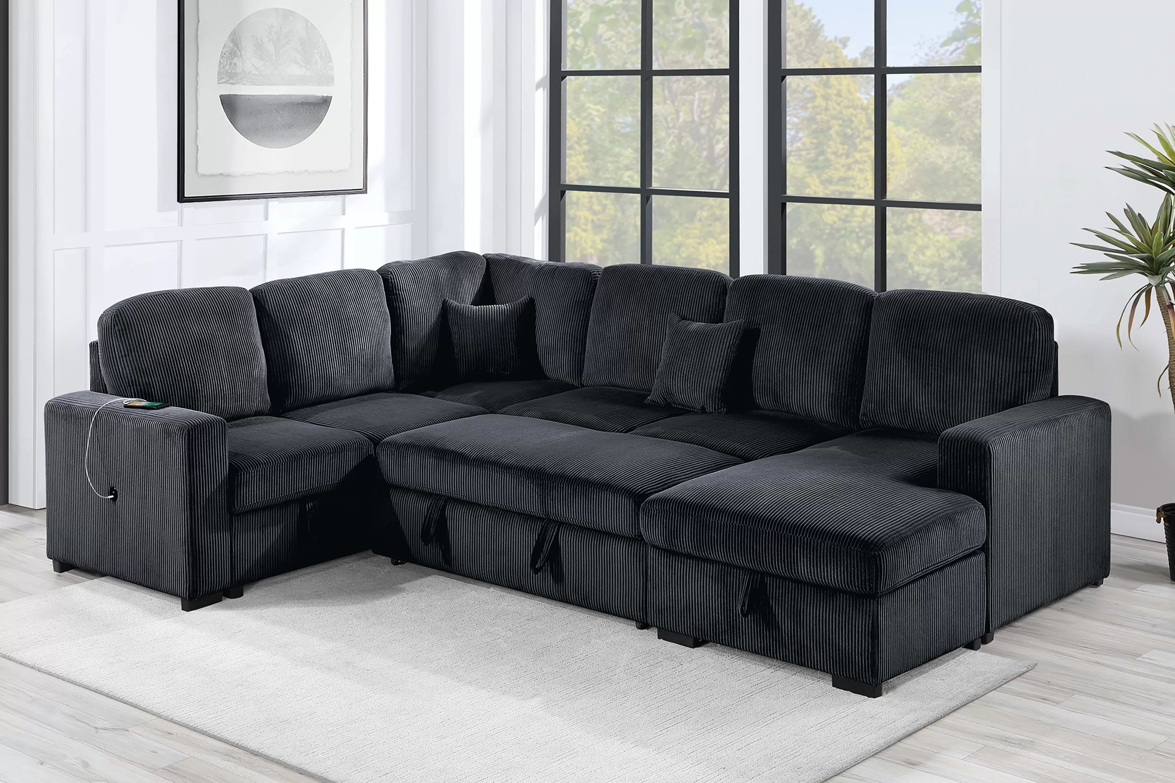 4-Piece Convertible Sectional || F8565/ F8566