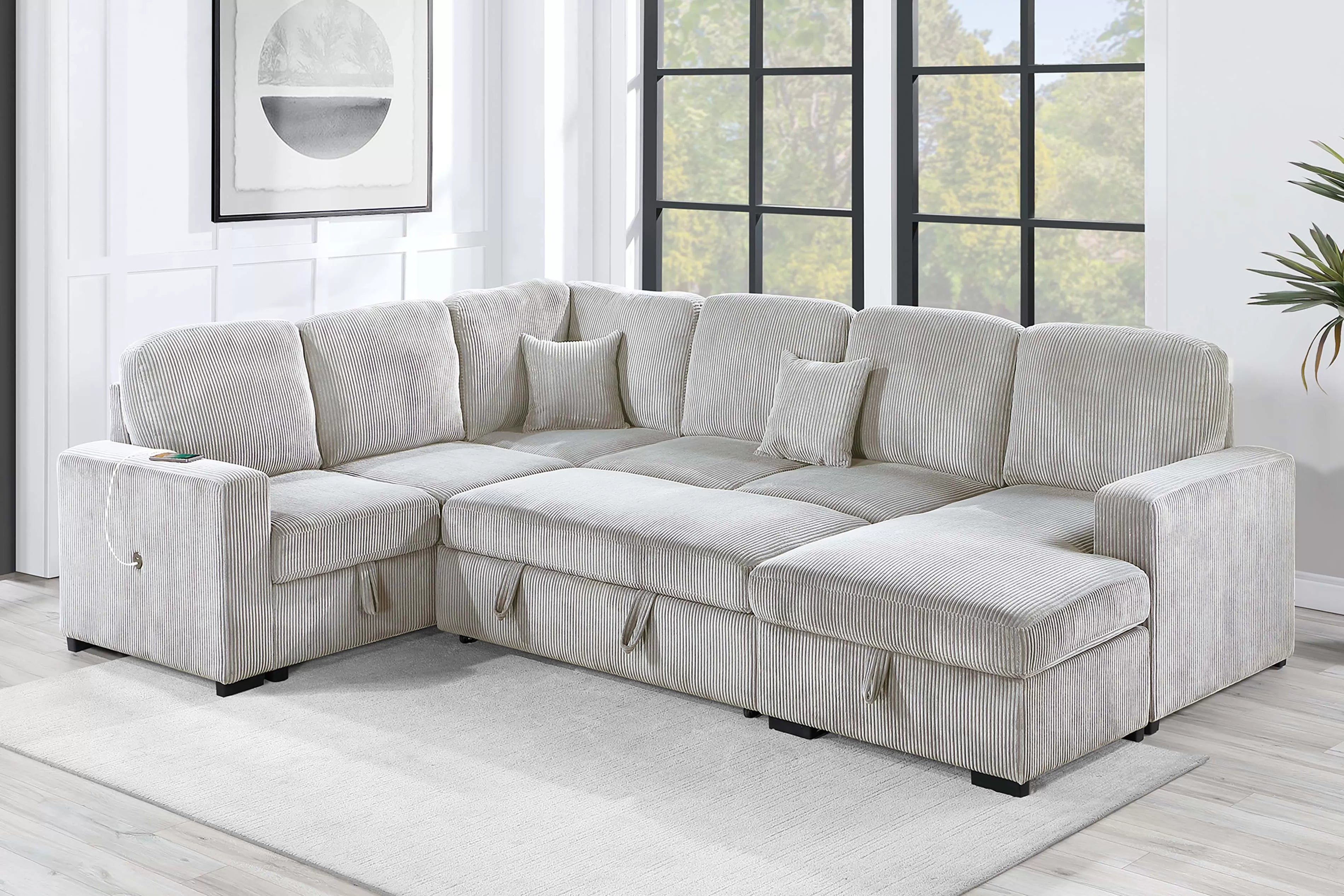 4-Piece Convertible Sectional || F8565/ F8566