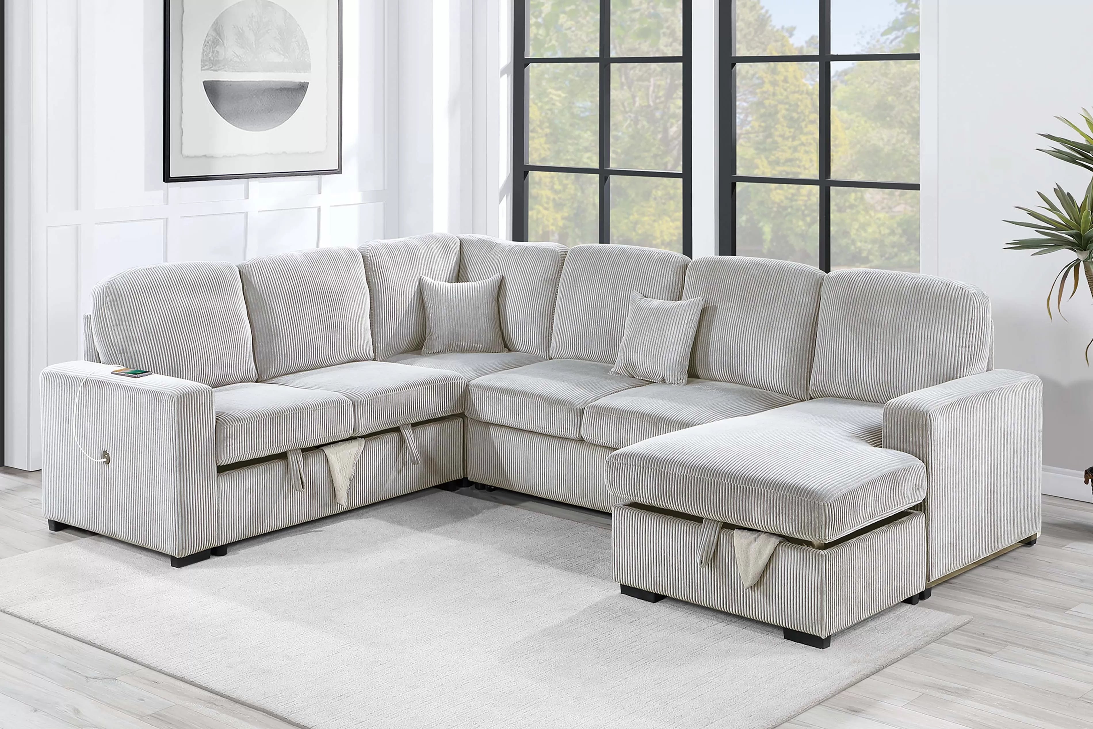 4-Piece Convertible Sectional || F8565/ F8566