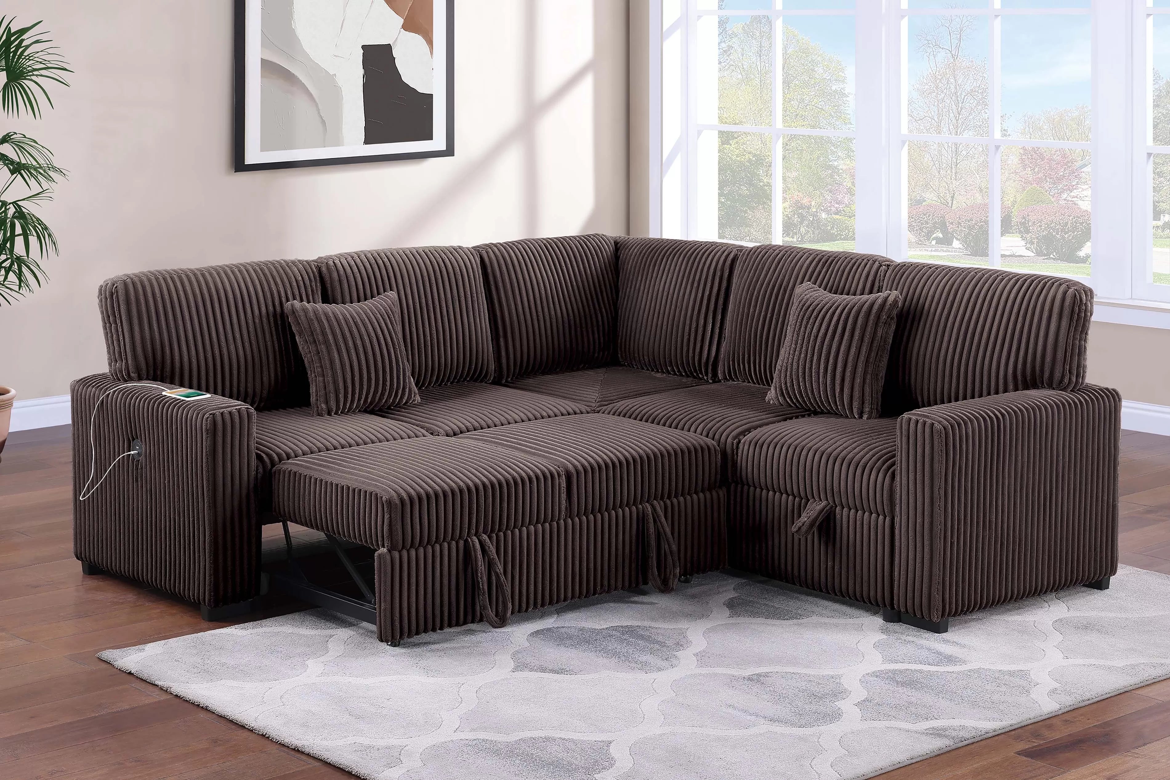 3-Piece Convertible Sectional || F8576 / F8577