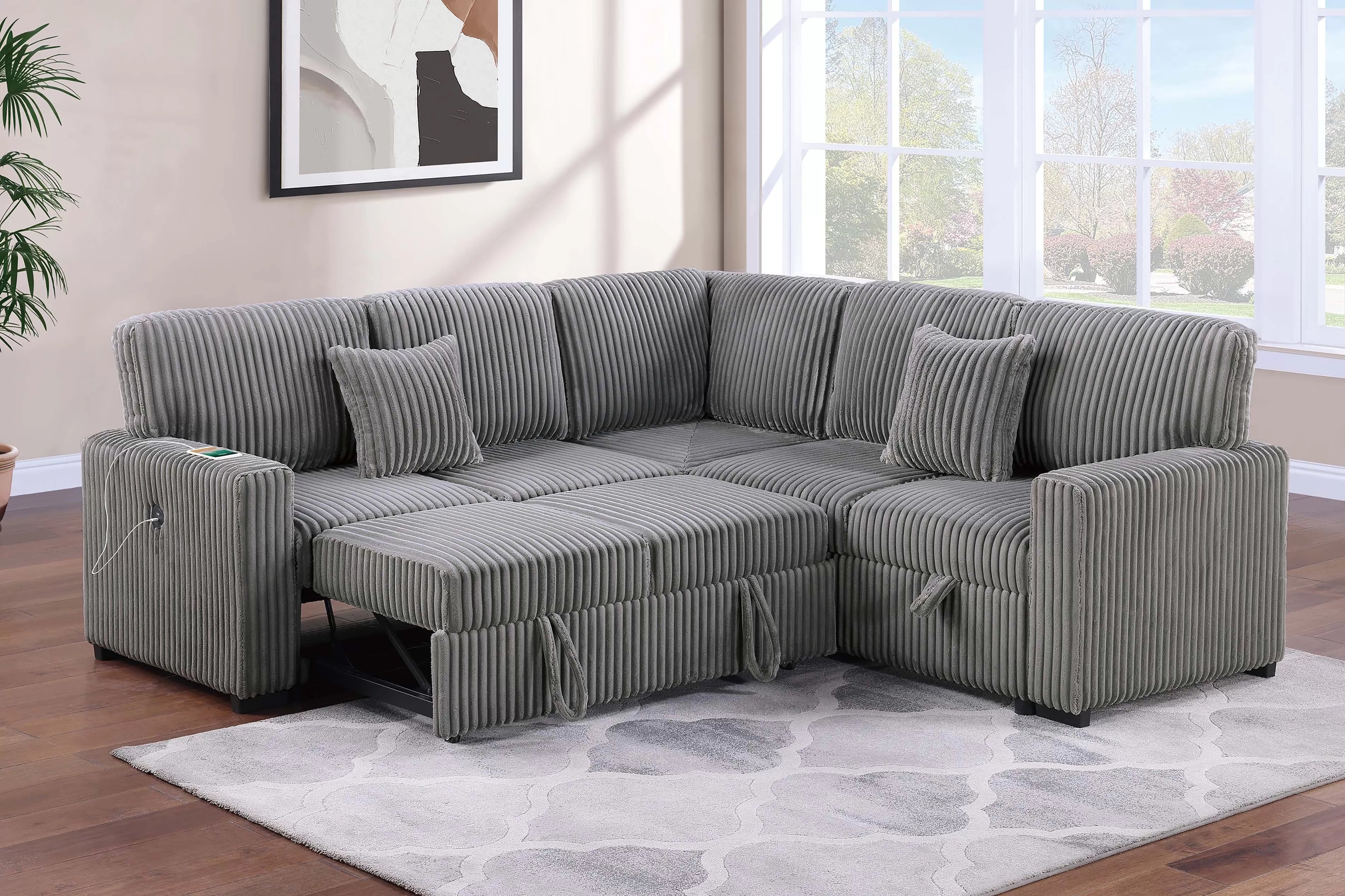 3-Piece Convertible Sectional || F8576 / F8577