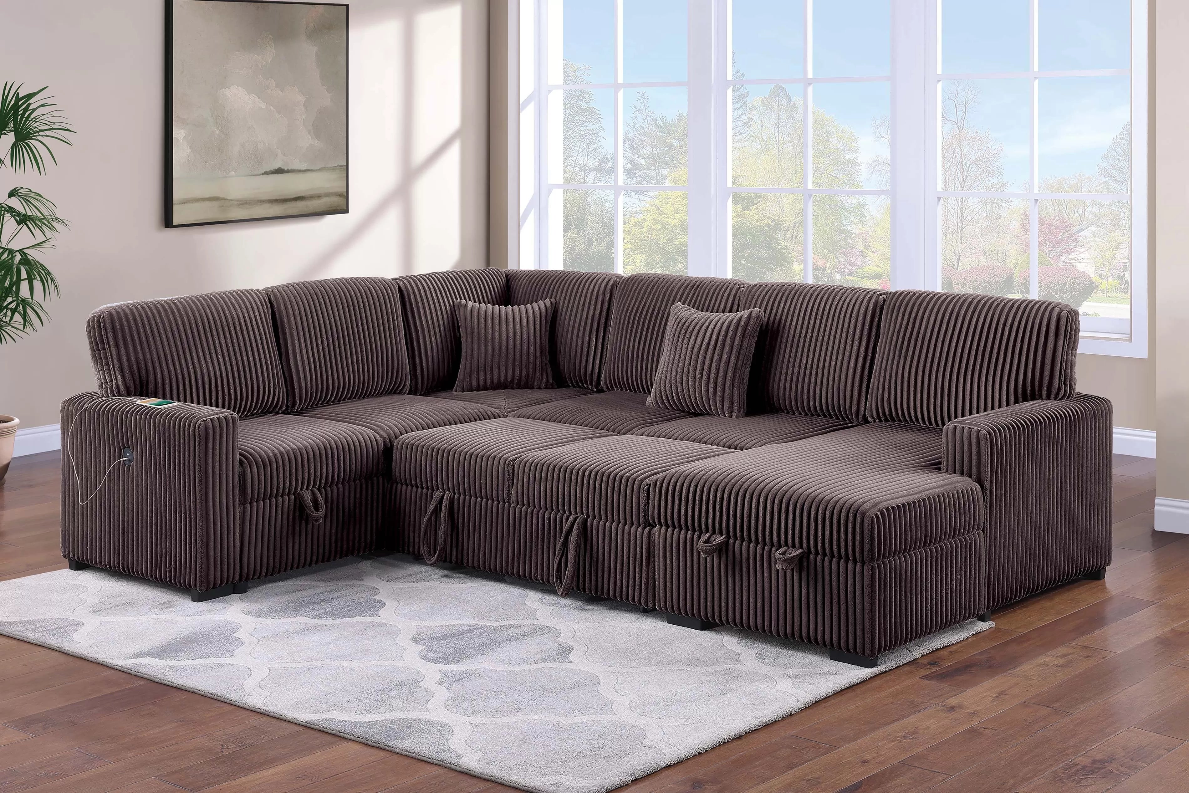 4-Piece Convertible Sectional || F8584 / F8585