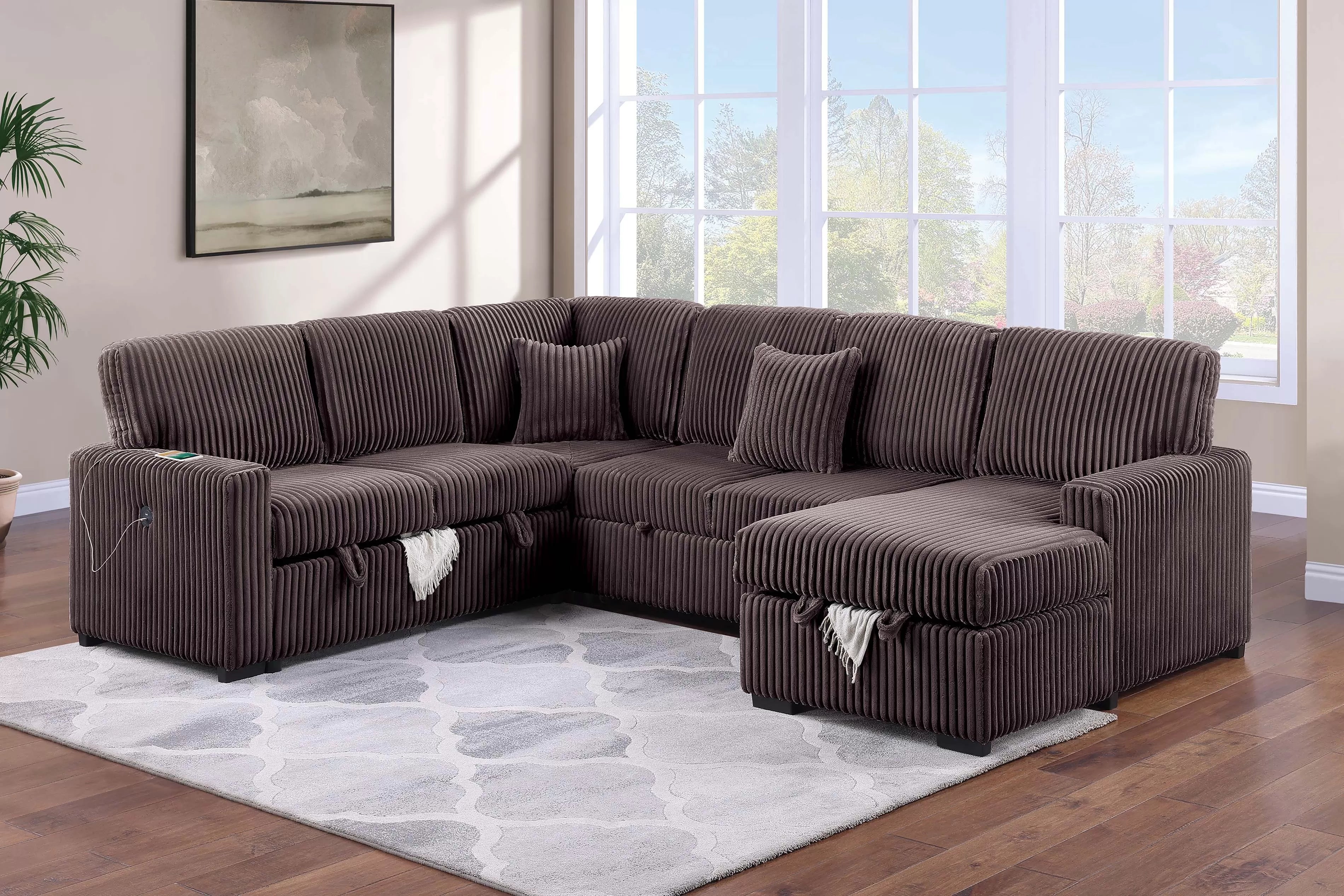 4-Piece Convertible Sectional || F8584 / F8585