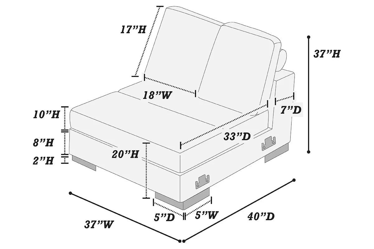 Armless Chair || F8593 / F8598
