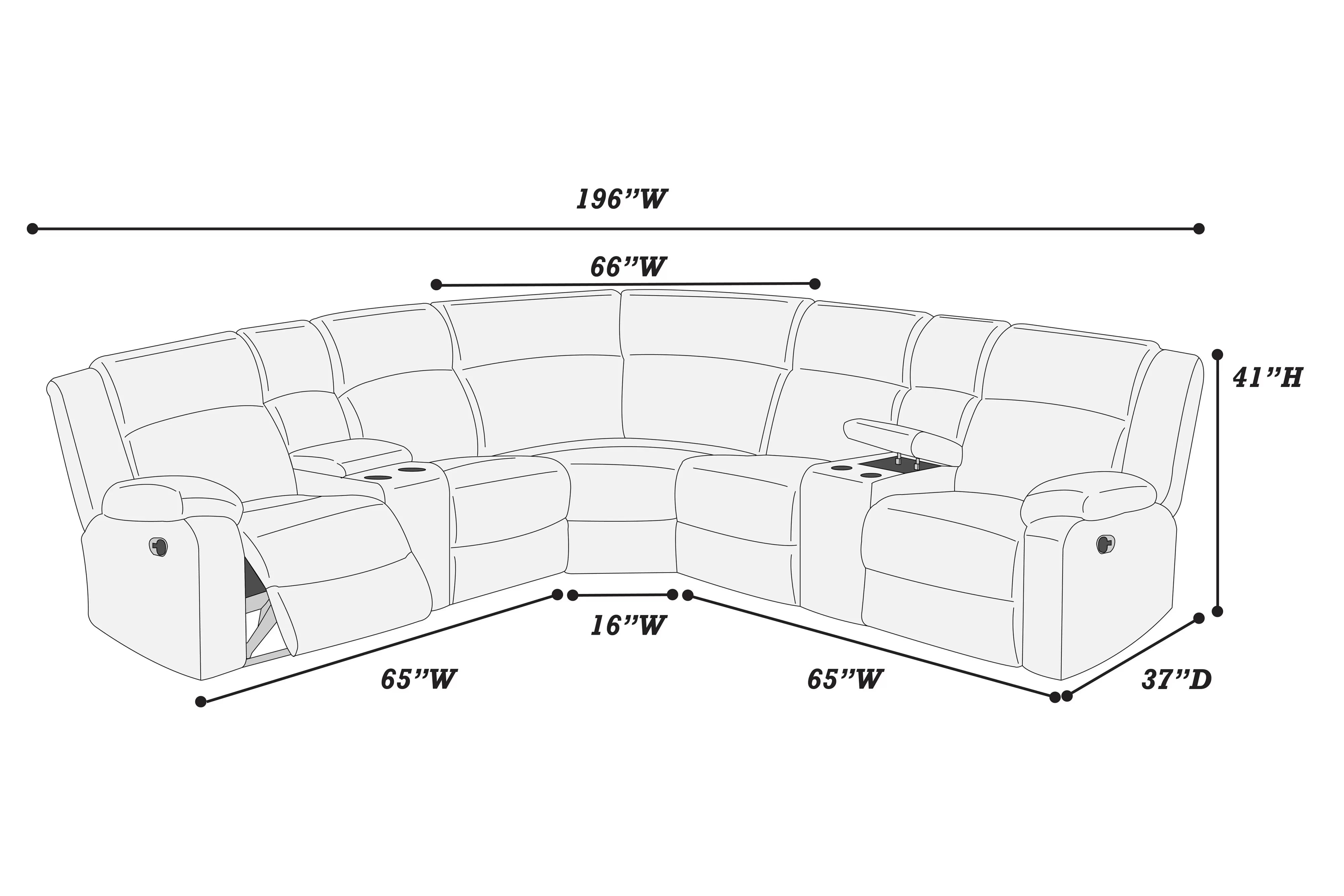 Power Motion Sectional || F86634 / F86635