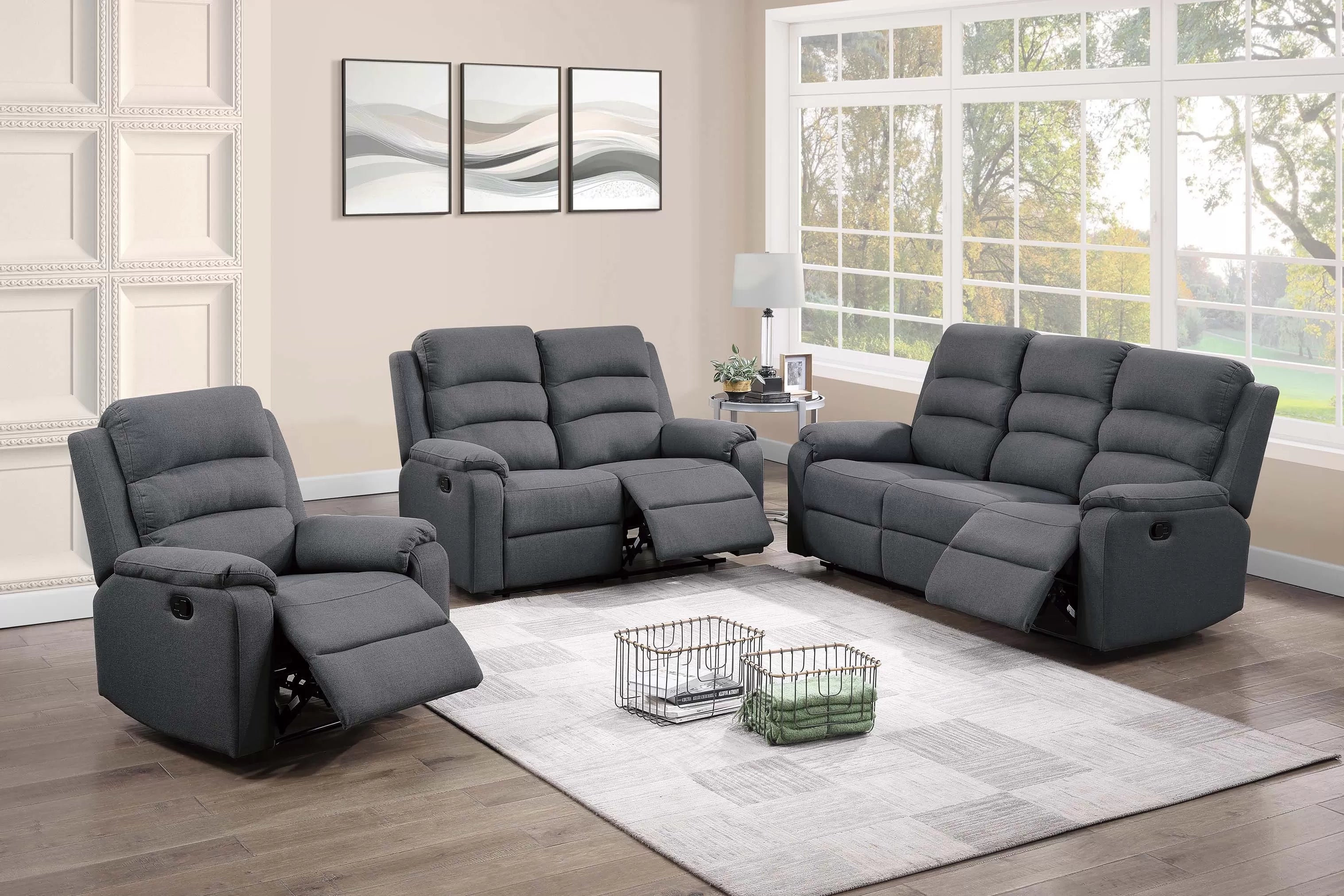 Manual Reclining Sofa ||  F8776 / F8149