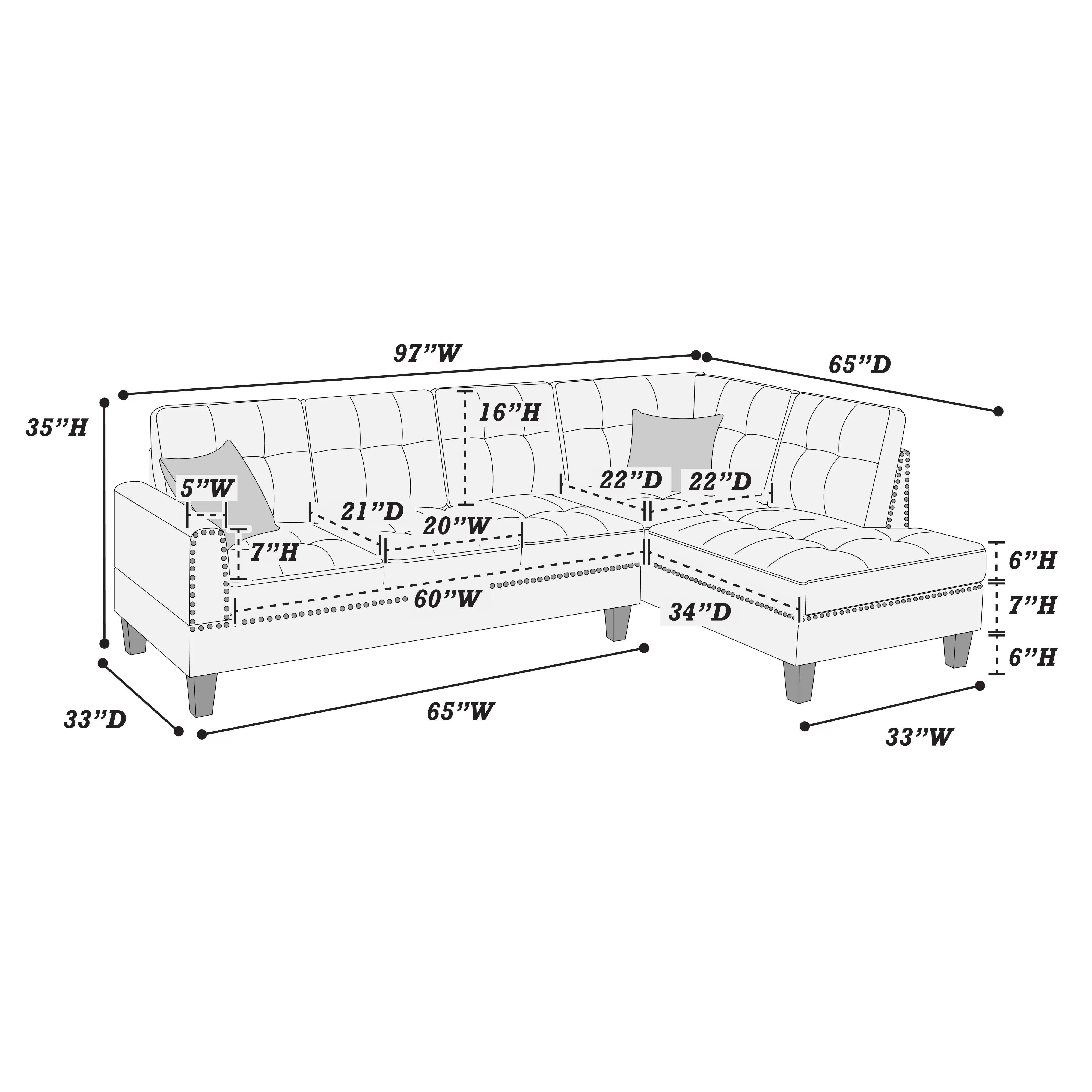 2-Piece Sectional Sofa || F8370 / F8882