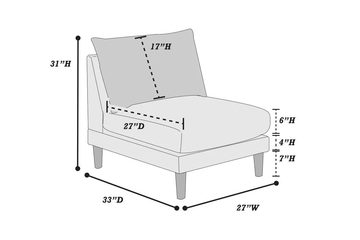 Armless Chair || F8975 / F8972