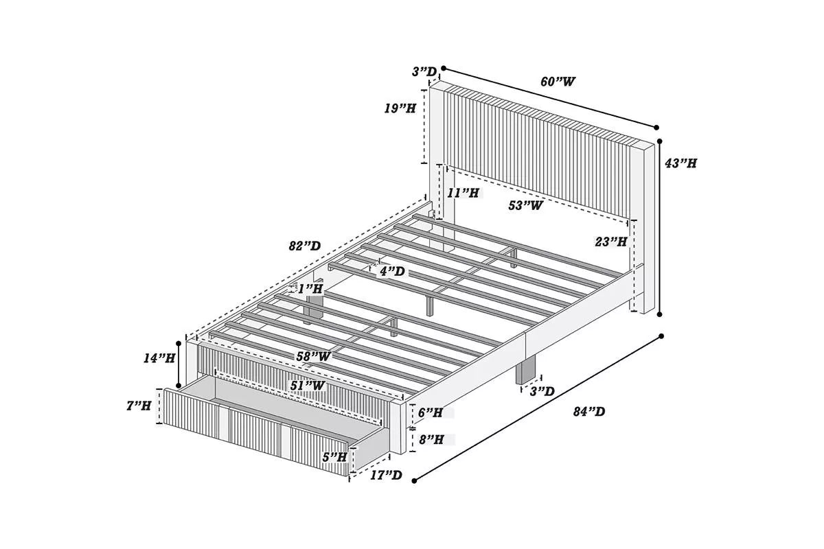 Queen Bed || F9658Q / F9659Q
