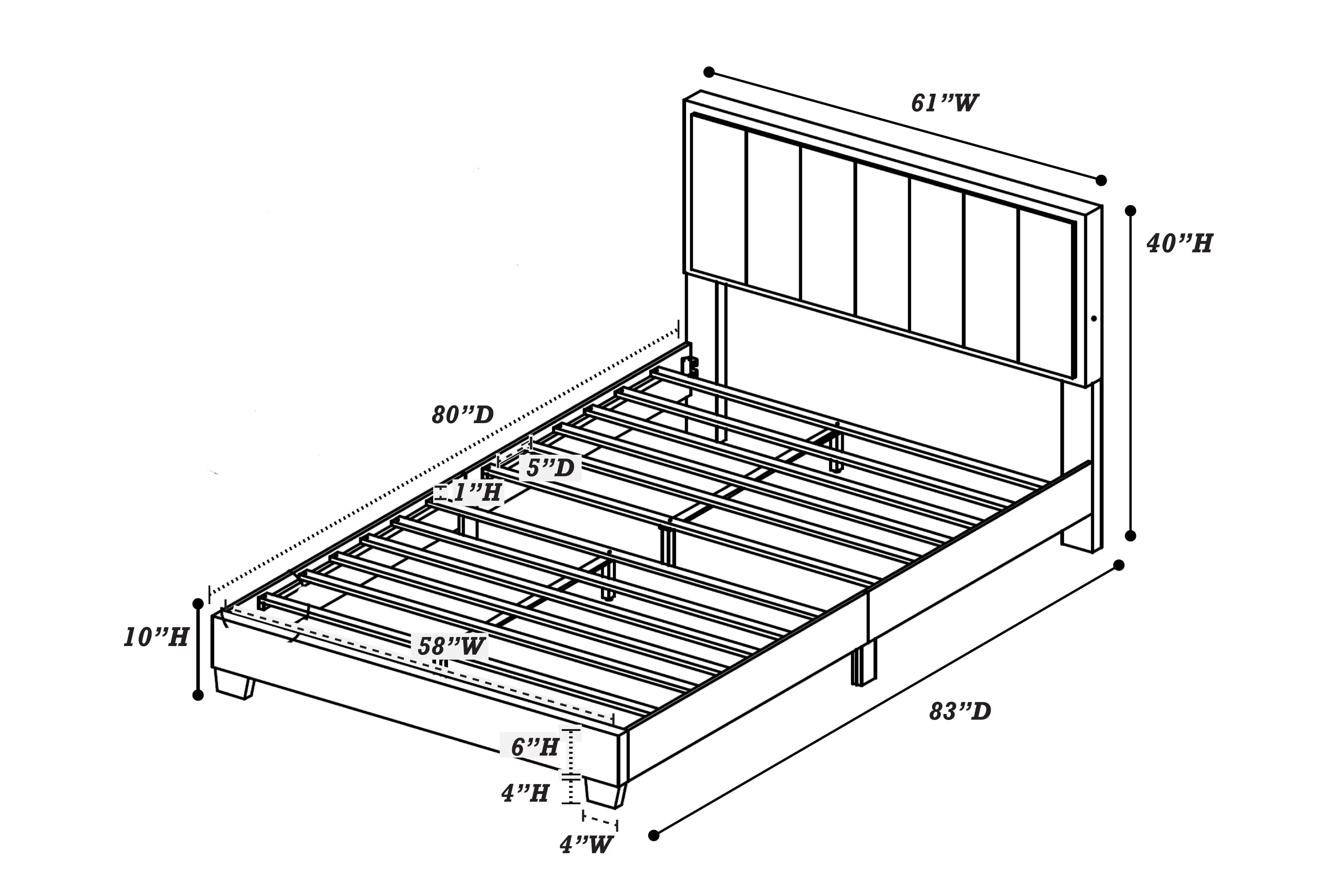 Queen Bed || F9660Q / F9661Q