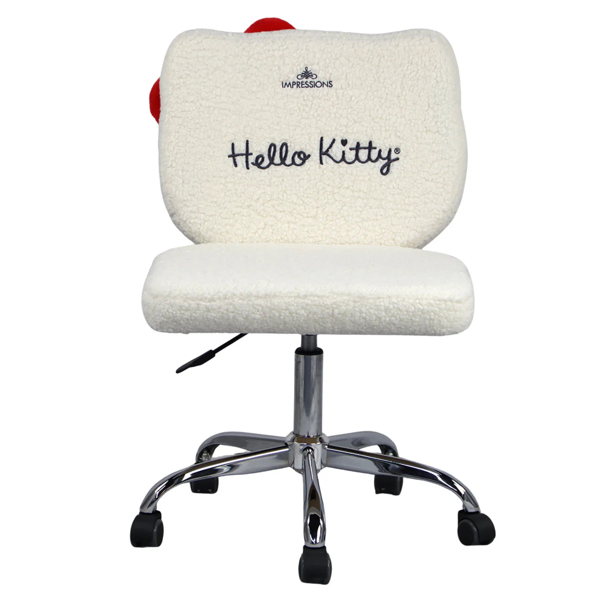 IVFC-HK229-SHPWHT | Hello Kitty® Sherpa Swivel Vanity Chair