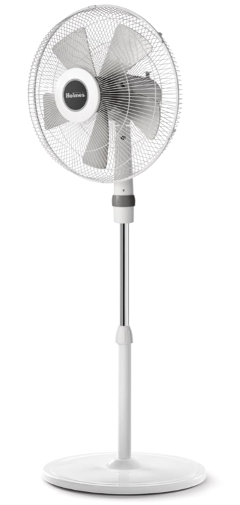 COSTWAY 16-Inch Standing Pedestal Fan, Height Adjustable 90° Oscillating Fan with Remote Control, 3 Wind Speeds & 60° Tilt, Quiet 7-Blade Stand Fan-HSF1670WTU2
