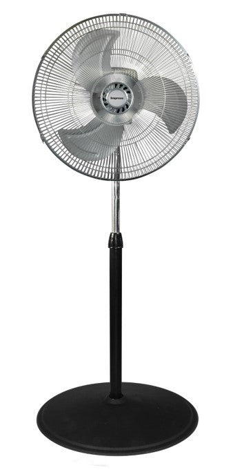 18-inch hi-speed industrial style high velocity oscillating stand fan with weighted round base IM-782