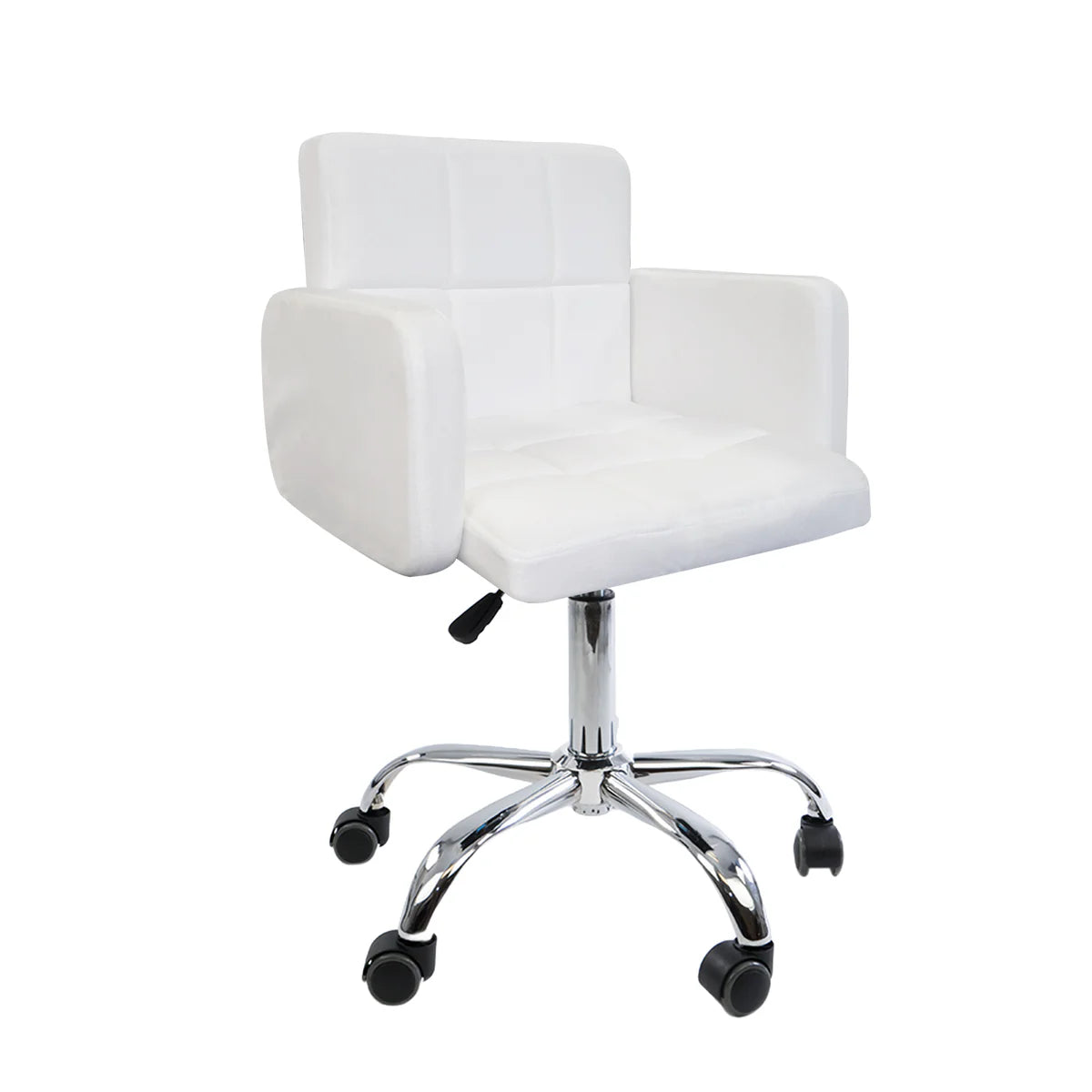 IVFC-IPS121-WHT | Amanda Square Quilted Vanity Chair