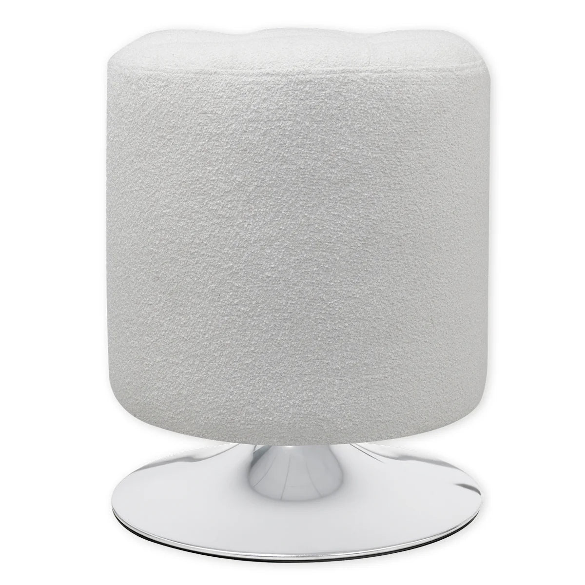 IVFC-TF101-VWHT | Rosey Tufted Vanity Ottoman