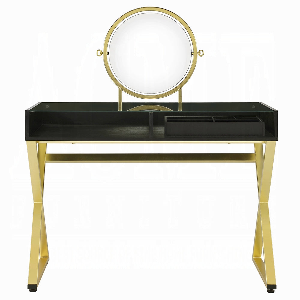 Coleen Vanity Desk W/Mirror & Jewelry Tray