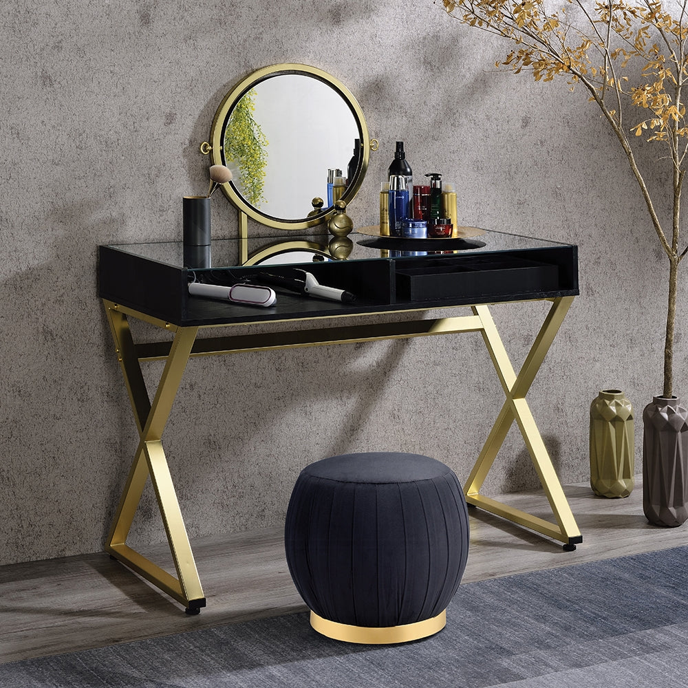 Coleen Vanity Desk W/Mirror & Jewelry Tray