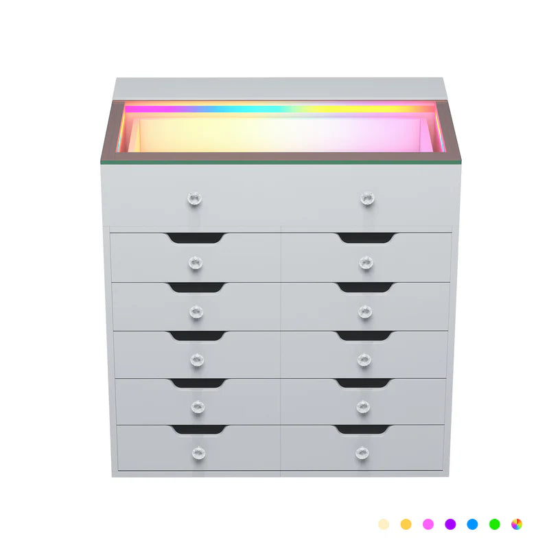 VANITII IVY Drawer Chest   IVY-RGB-WHT