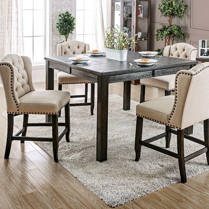 Sania Counter Ht. Table W/4  Counter Ht. Chairs