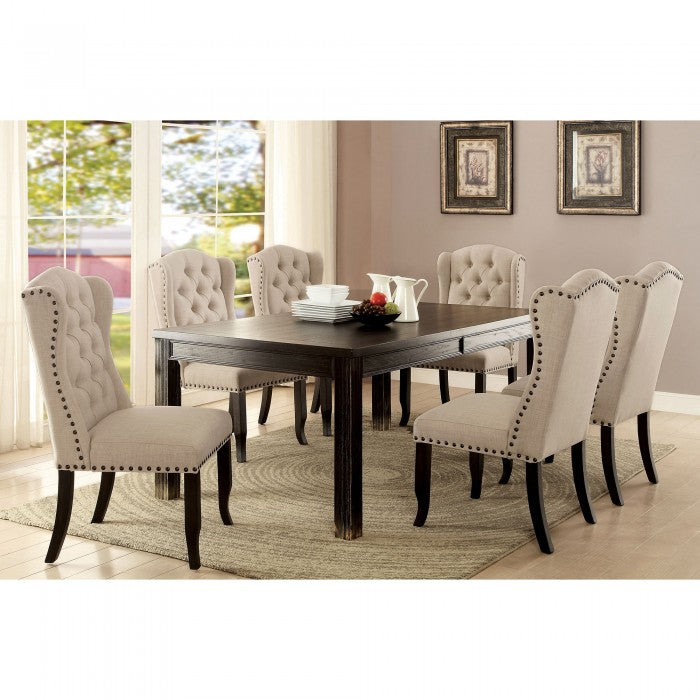 Sania Dining Table W/6 Dining Chairs