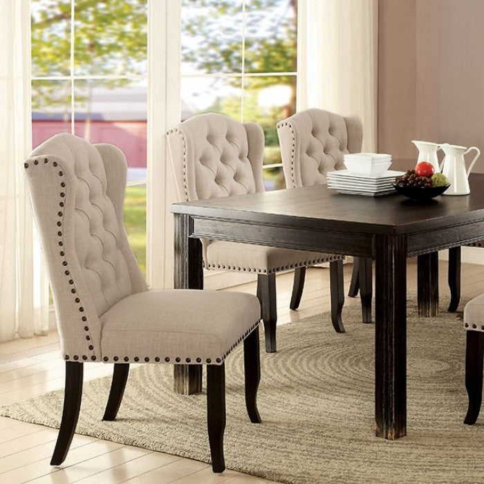 Sania Dining Table W/6 Dining Chairs