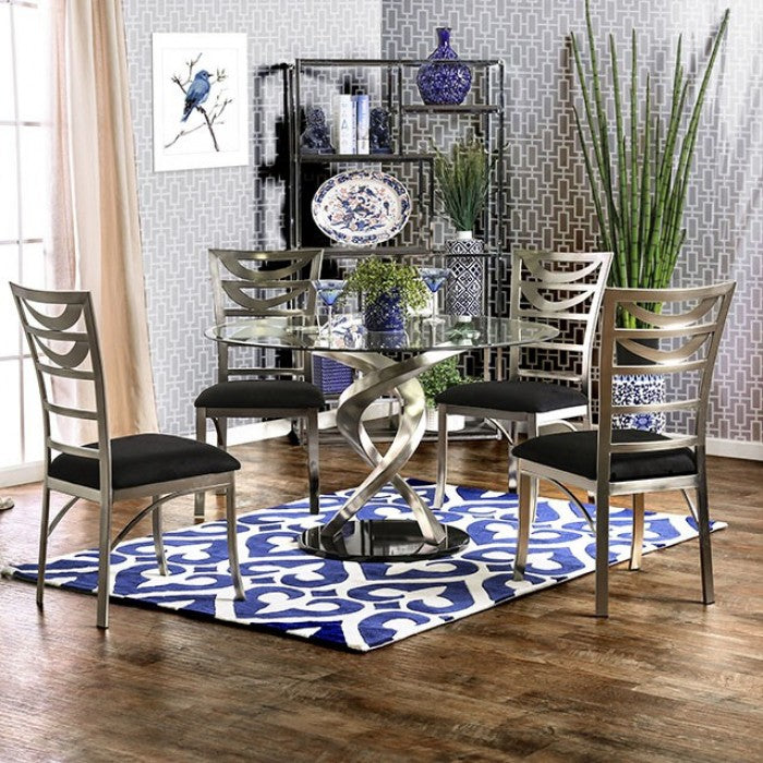 Roxo Dining Table W/4 Dining Chairs