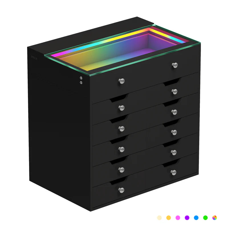 VANITII IVY Drawer Chest   IVY-RGB-WHT