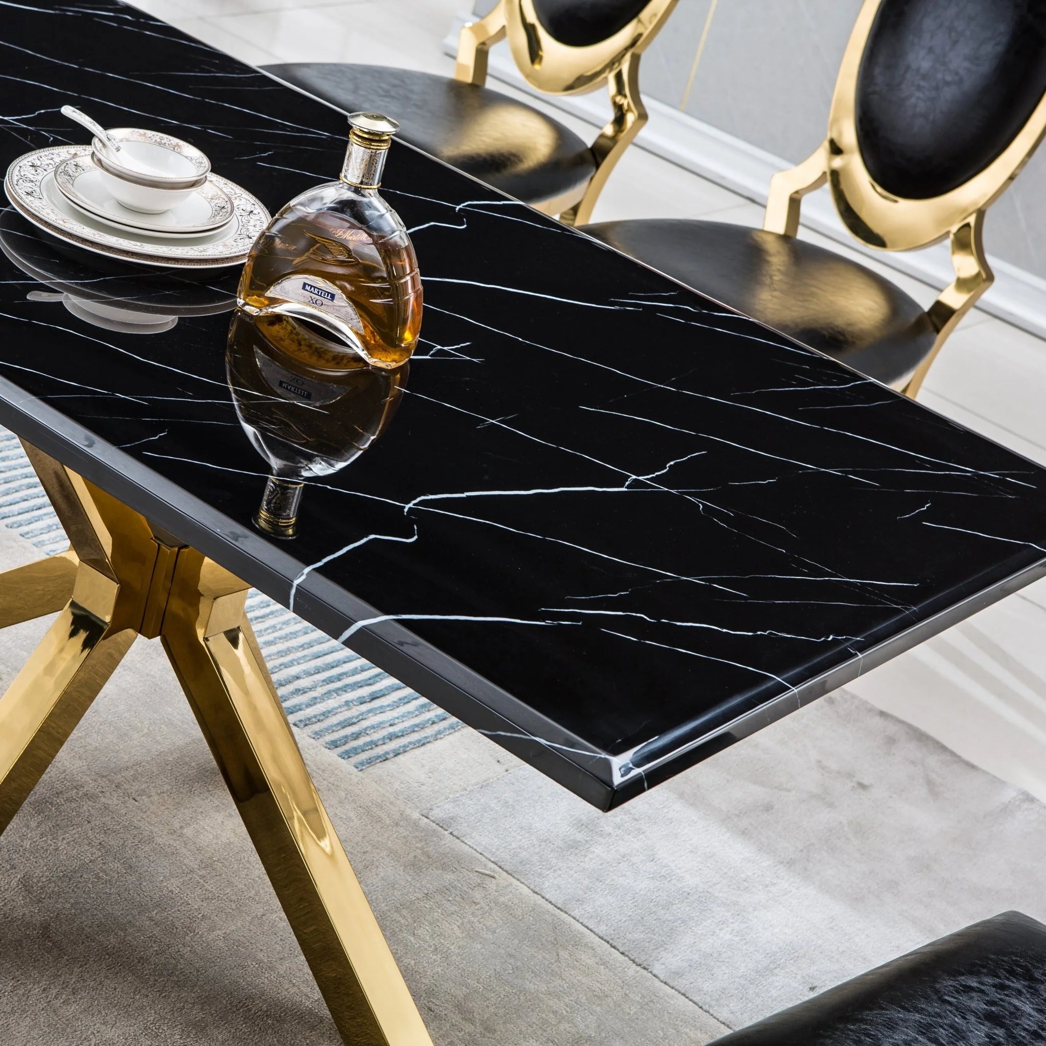 DT202GMB MARBLE DINING TABLE