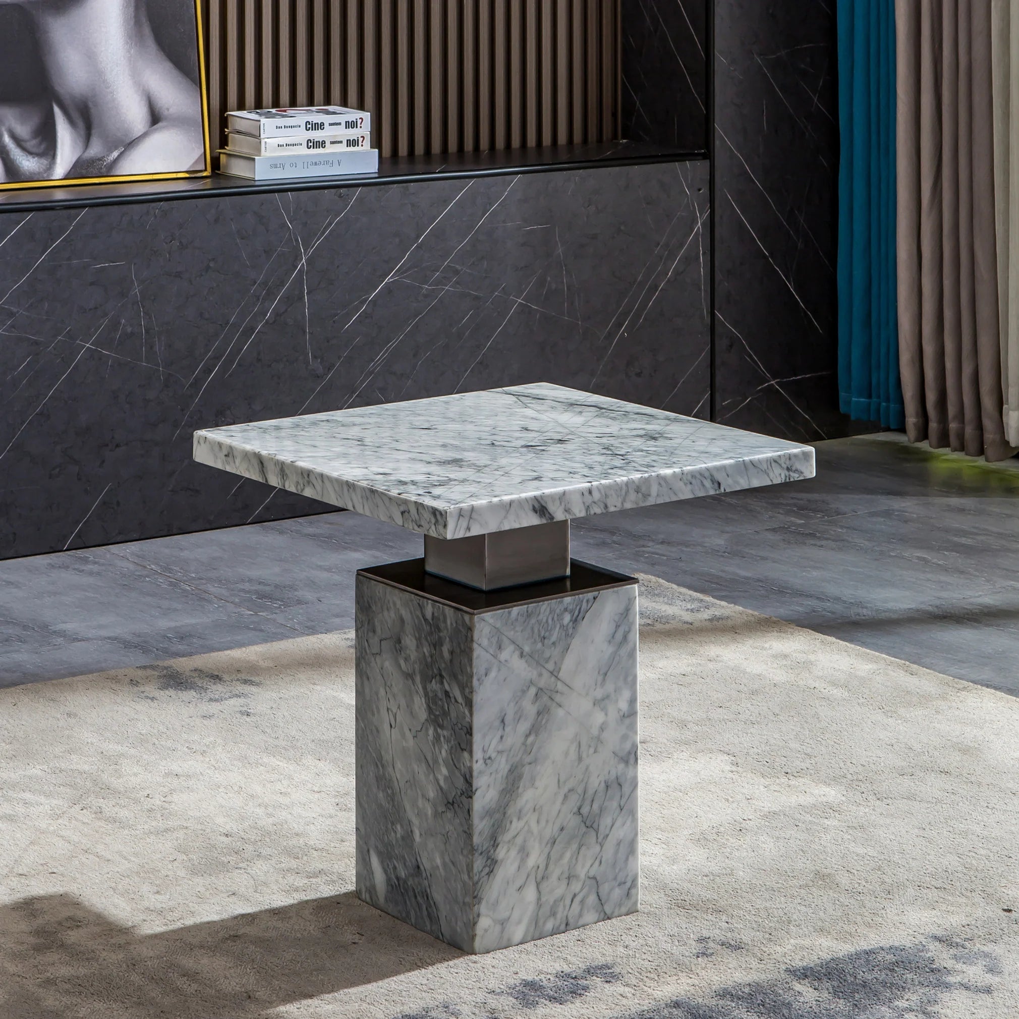 ET306BMW MARBLE END TABLE