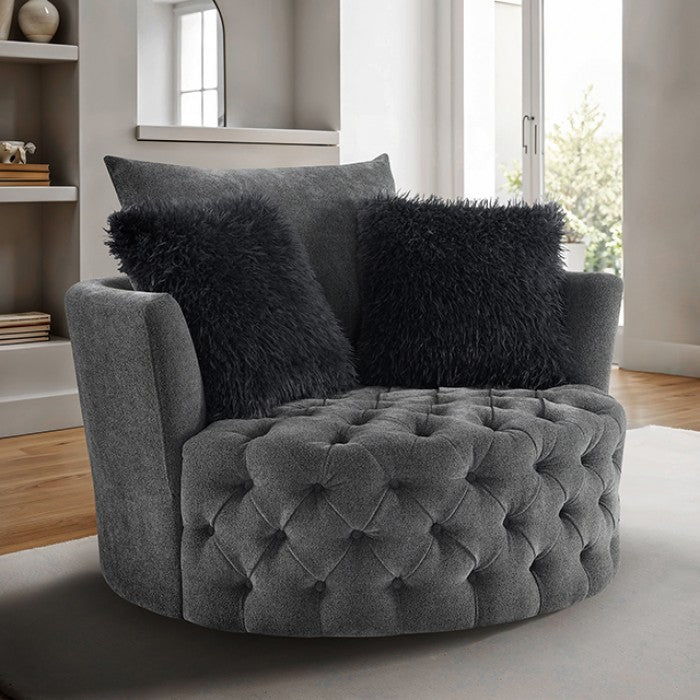 Sofi Button Tufted Swivel Chair
