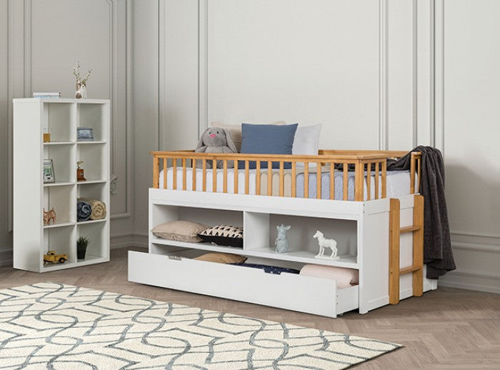 TWIN CAPTAIN BED     |     FM-BK104WH-T-BED