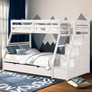 TWIN/FULL BUNK BED     |     FM-BK611WH-BED