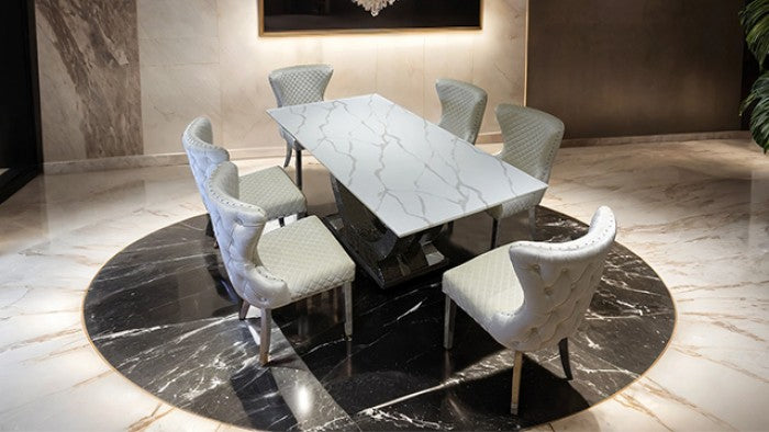 Portanova Dining Table W/6 Dining Chairs